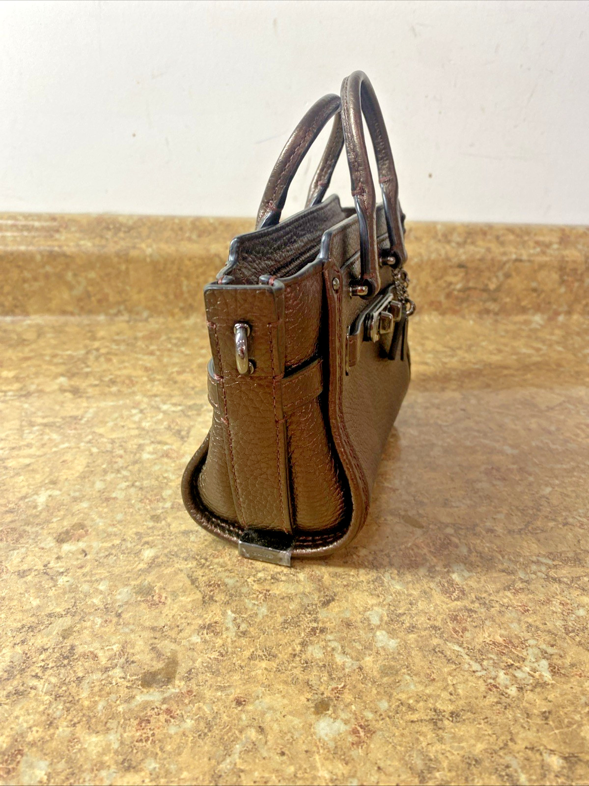 Coach Swagger 15 Pebble Leather Mini Satchel w/ Shoulder Strap Free Shipping