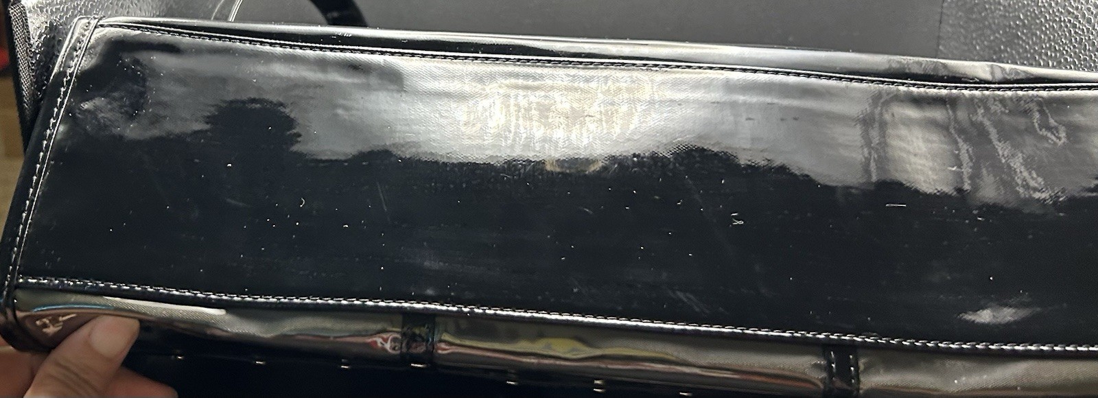 2009 Fetish Black Elvis Presley Photo Print Studded Rhinestone Shoulder Bag Zip