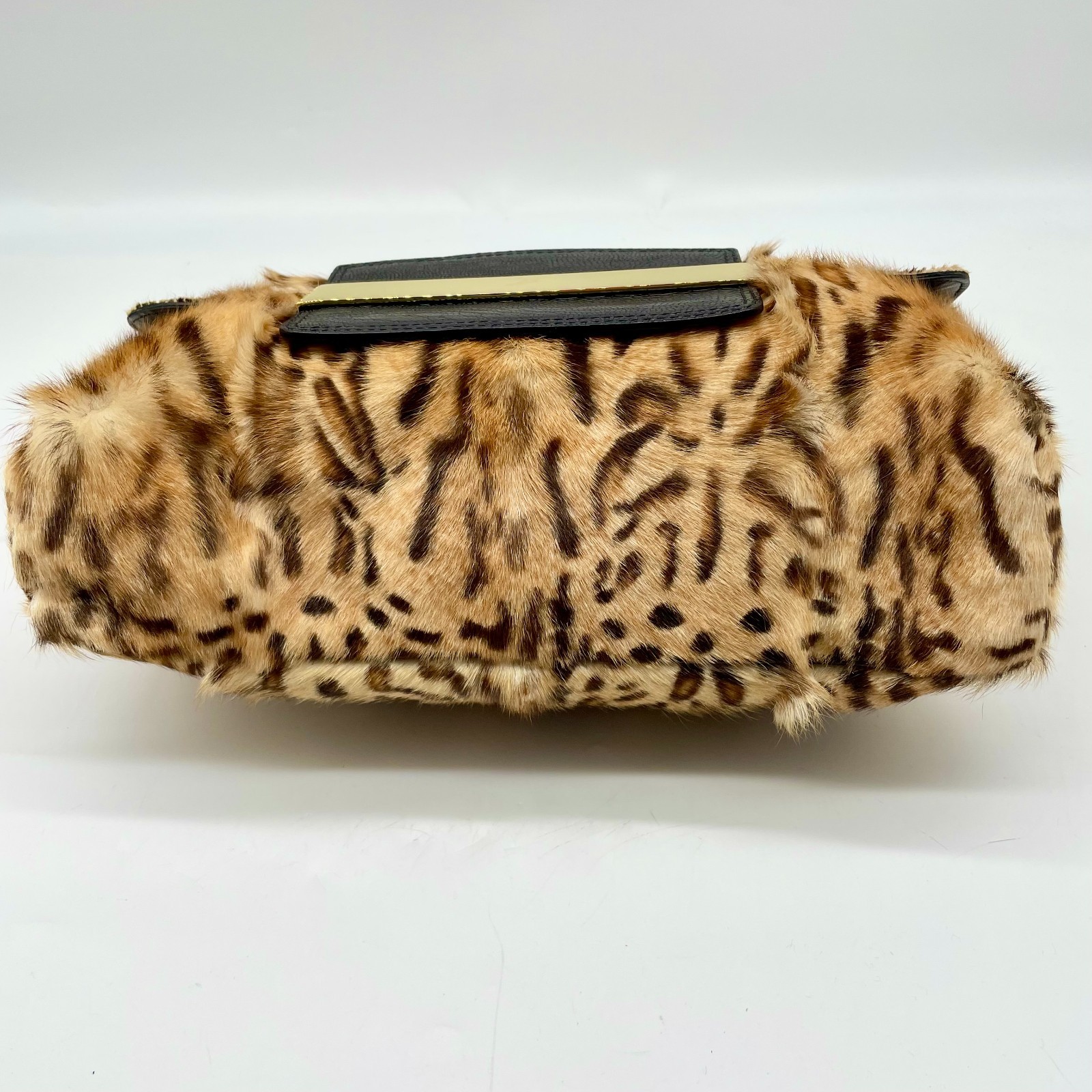 Jimmy Choo Handbag Baguette Shoulder bag Hobo Pony hair Leather Brown Y2K Auth