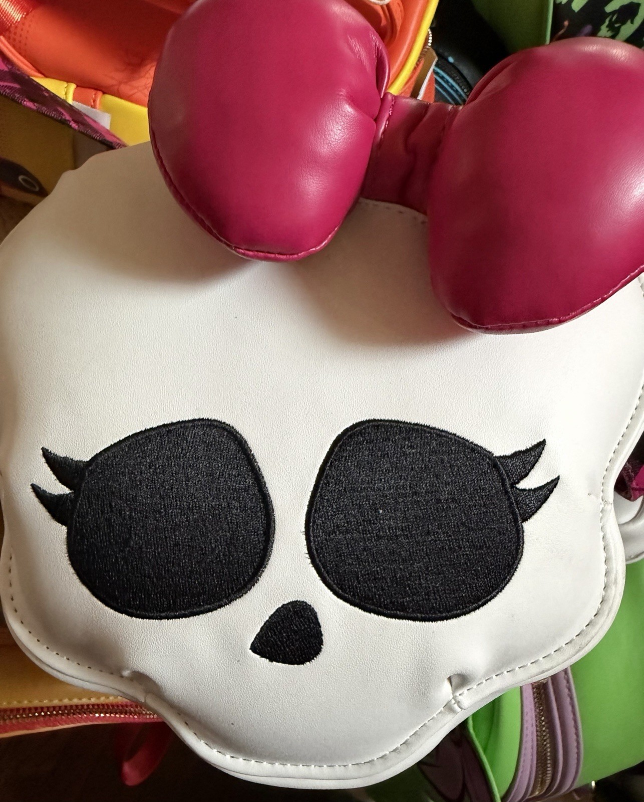 Loungefly Monster High Skullette Figural Crossbody Bag W/ Coin Purse