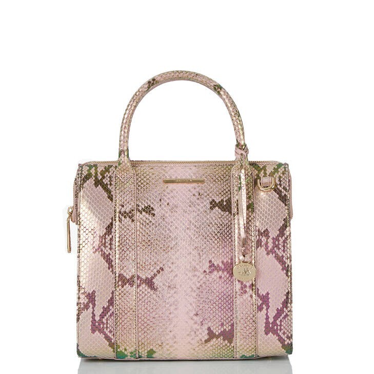 BRAHMIN Small Caroline Blush Belladonna Satchel Bag
