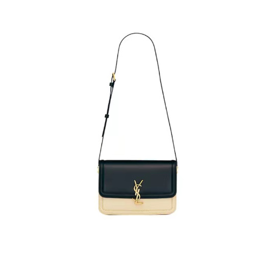 SAINT LAURENT SOLFERINO Leather Crossbody Bag Medium Women’s Brown 9.1*2.4*6.3in