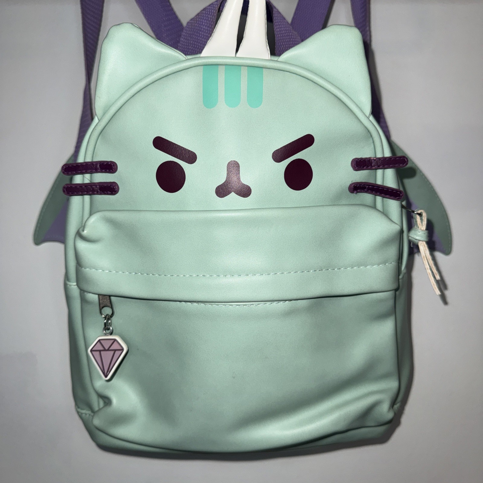 Rare Hot Topic Exclusive Pusheen Dragonsheen Mini Backpack Faux Leather Bag