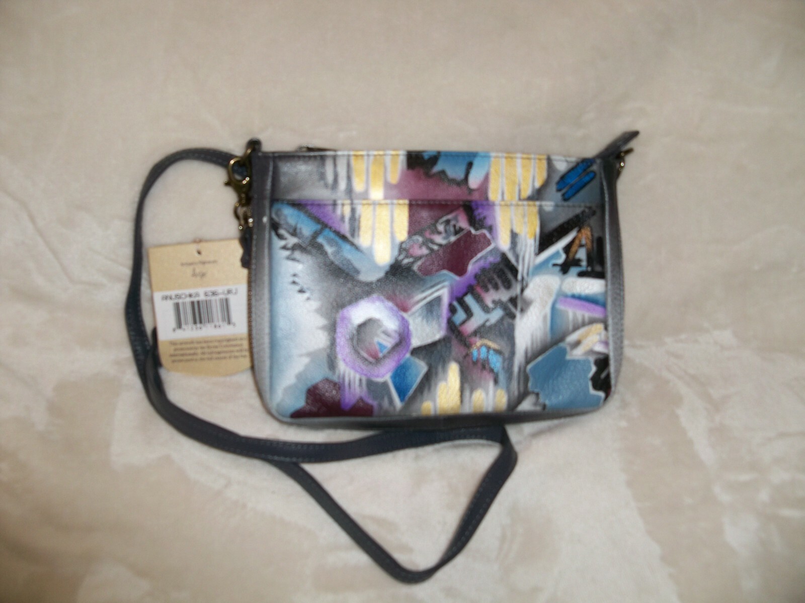 Anuschka SAMPLE #1 #636 URJ “URBAN JUNGLE” Compact Cross Body 8.5’x6’x2.75″