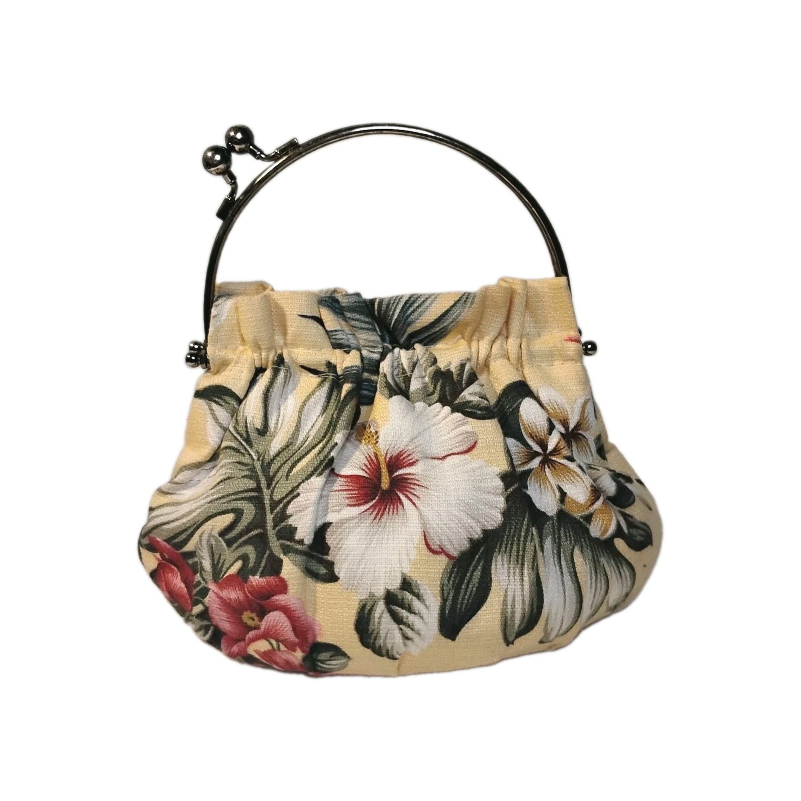 ABBA Made in Hawaii handbag hibiscus and floral print