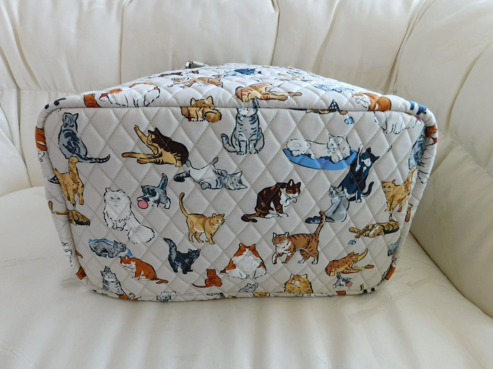 Vera Bradley A Kitty Cat’s Life Meow Grand Tote or Beach Bag Beige Exact One NWT