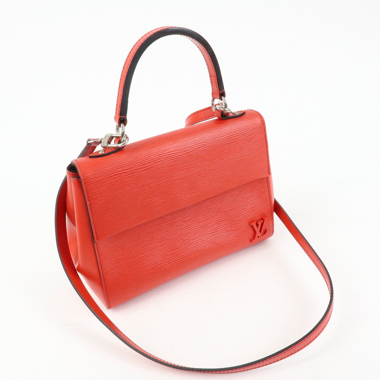 Louis Vuitton Epi Cluny BB Hand Bag Shoulder Bag Coquelicot M41337 Auth Used F/S