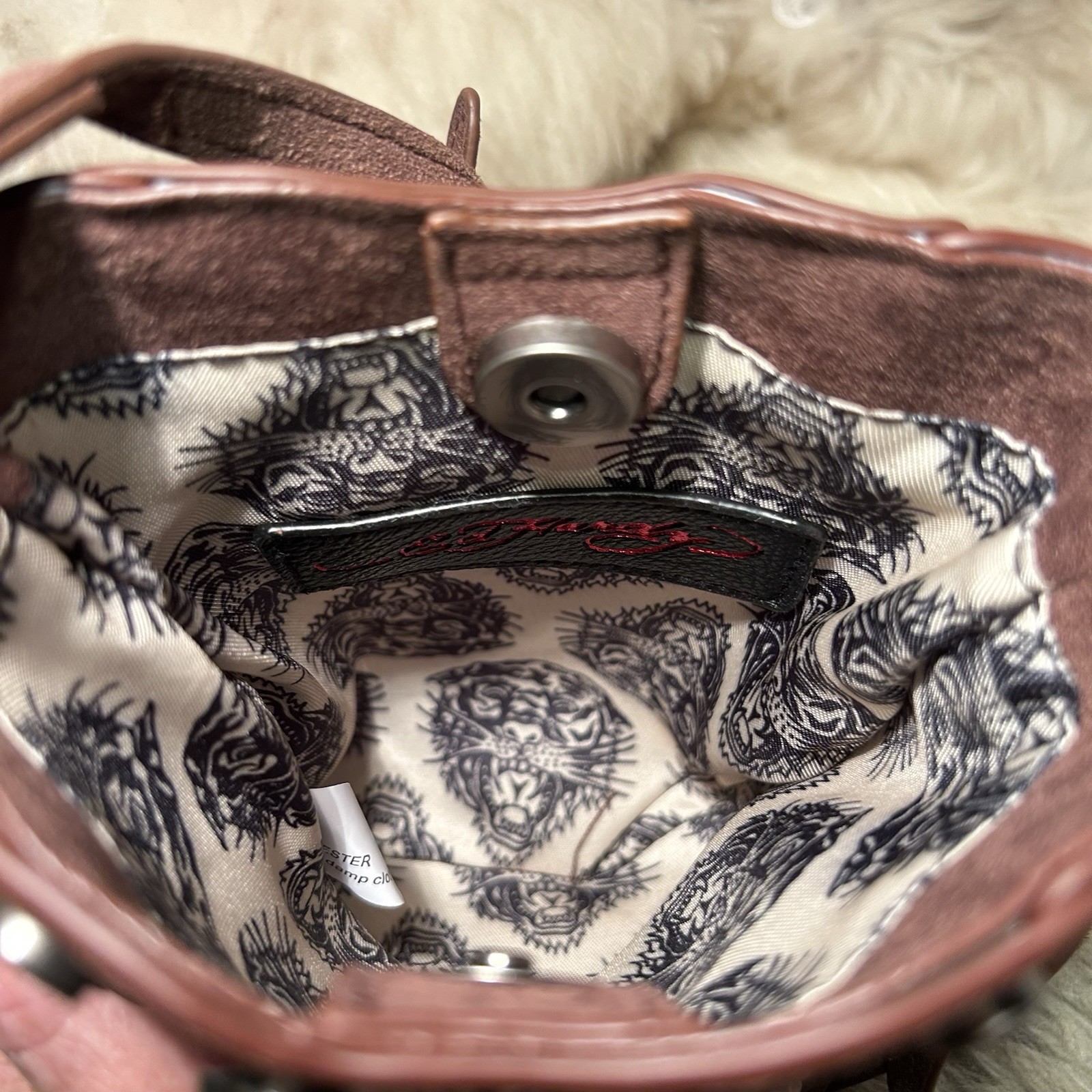 NWT Ed Hardy Studded Mini Crossbody – Brown – Sparkling Cross