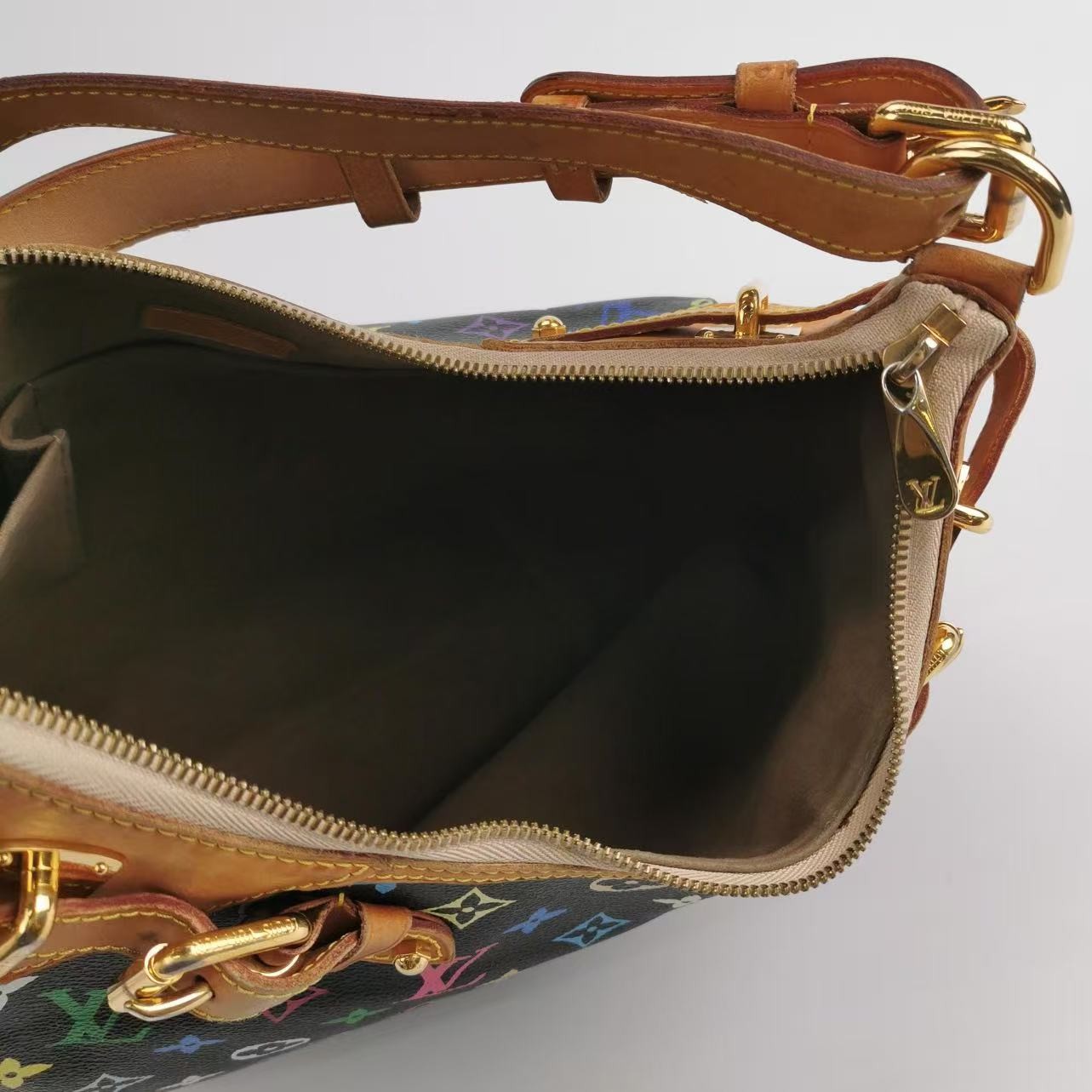 Authentic Louis Vuitton x Takashi Murakami Multicolor Greta Hobo Bag, Pre-Owned