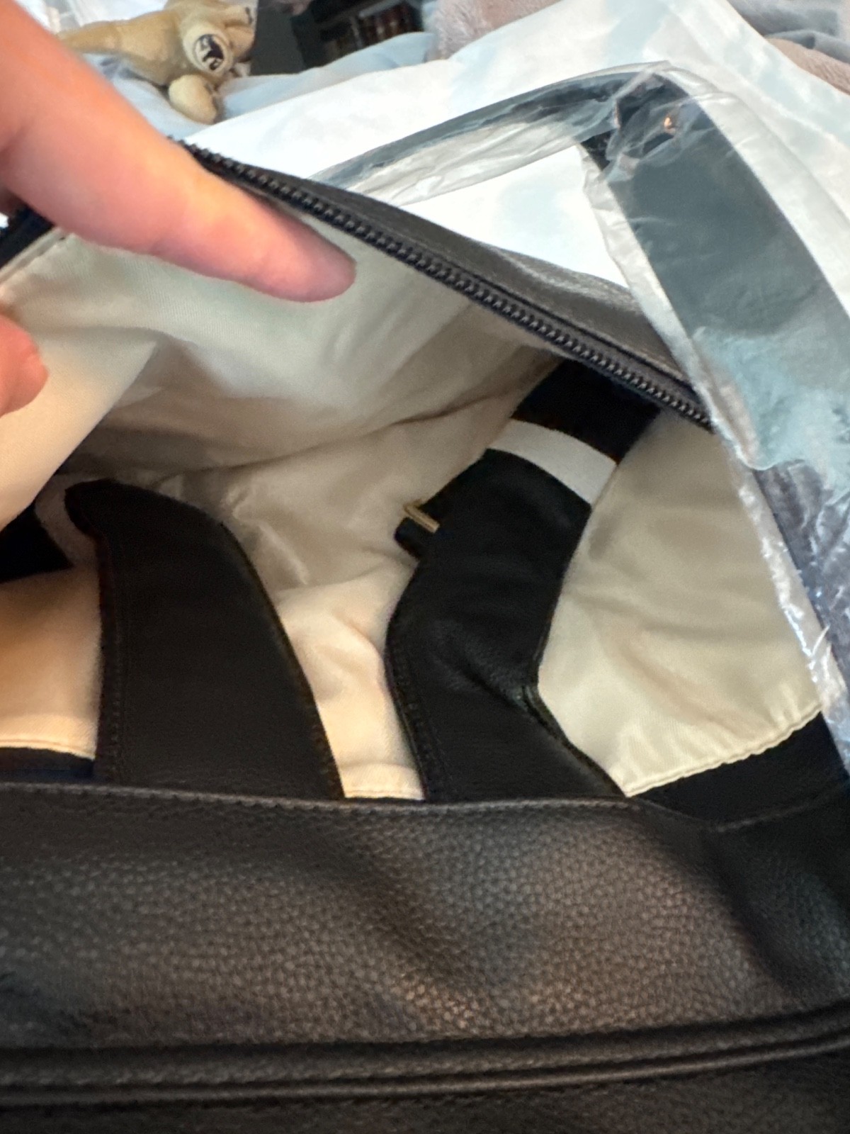 Black lily jade Marie vegan bag