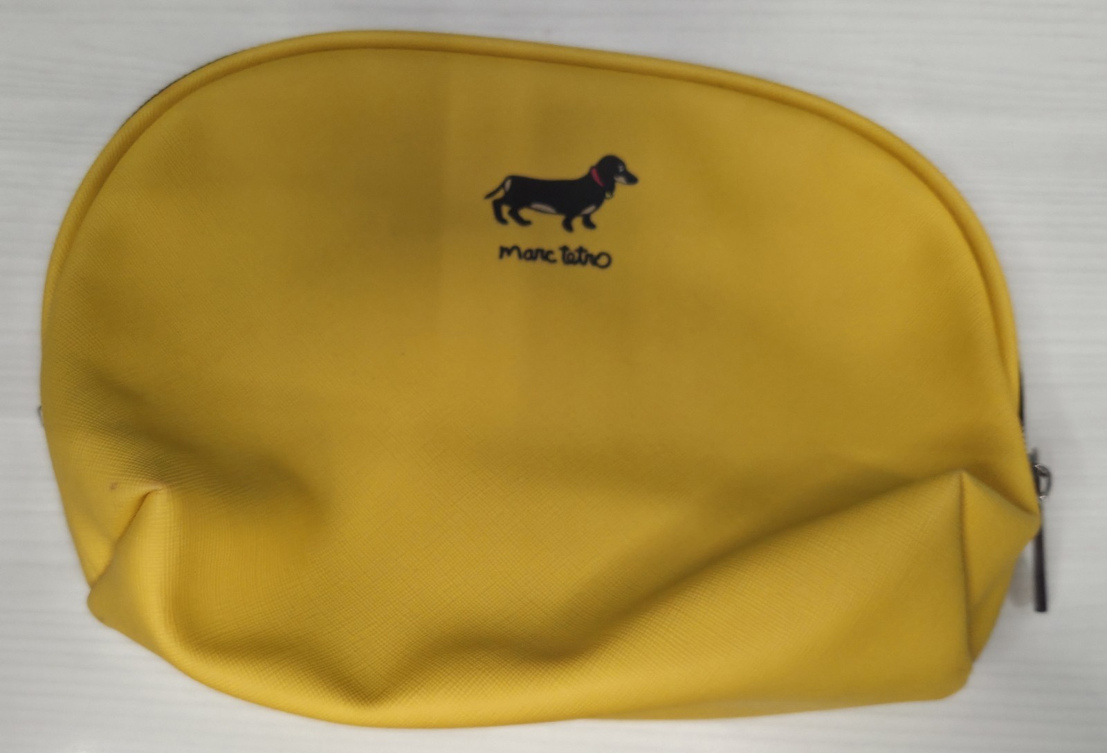 Marc Tetro Dachshund Small Yellow Cosmetic Bag Makeup Pouch Travel Ships Fast!