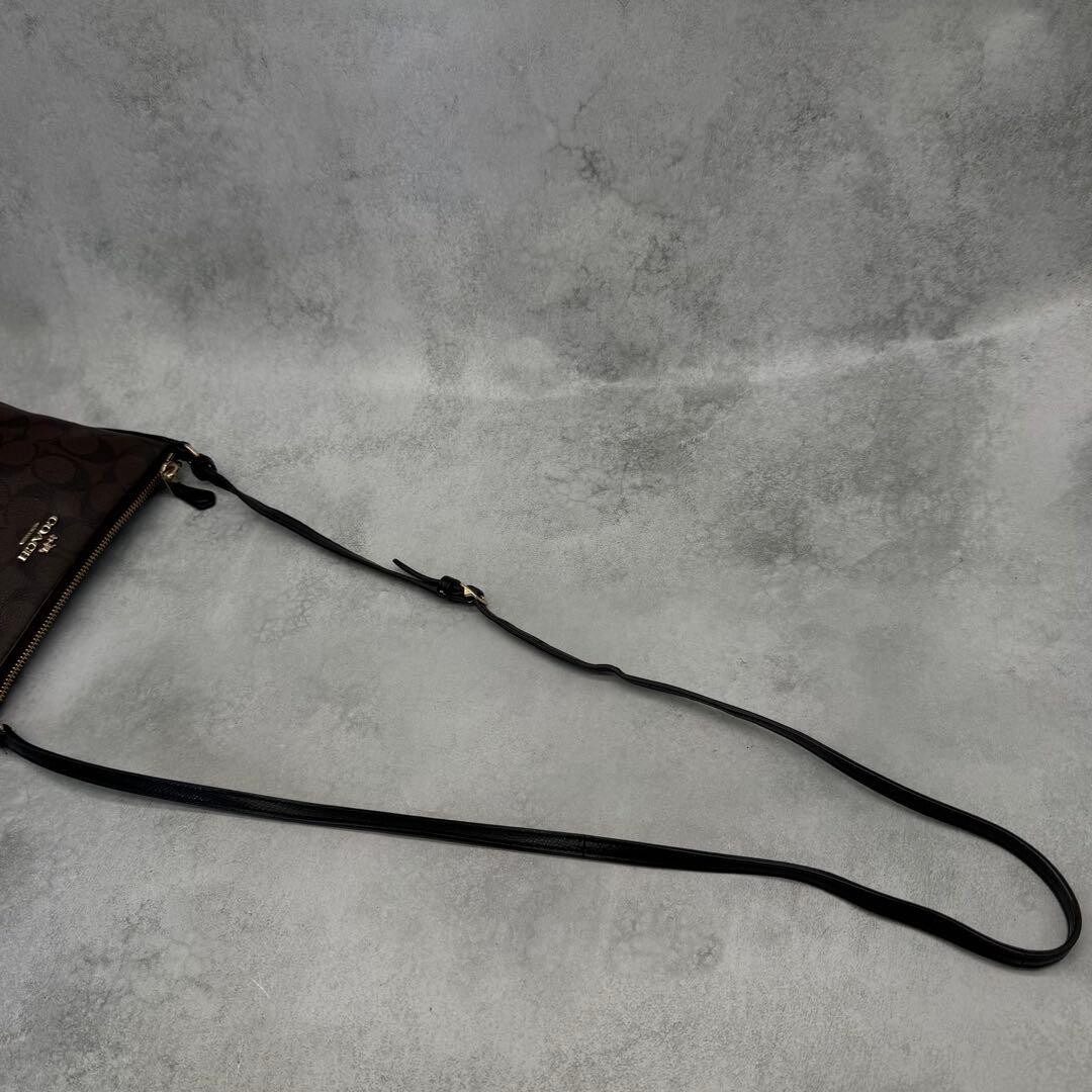 COACH Beige PVC Signature Crossbody Bag Womens Gold Hardware F35940 Authentic
