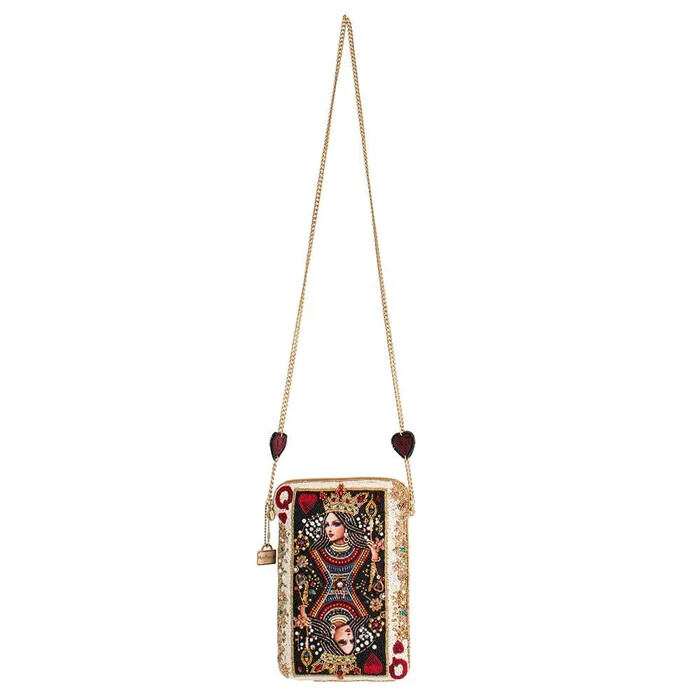 Mary Frances The Queen Mini Hand Beaded Crystal Jeweled Clutch Crossbody Bag NWT