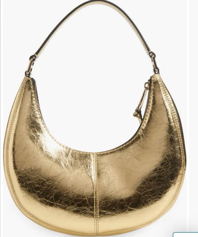 NWT Marc Jacobs Small Crinkle Cruiser Shoulder Bag $395 Gold