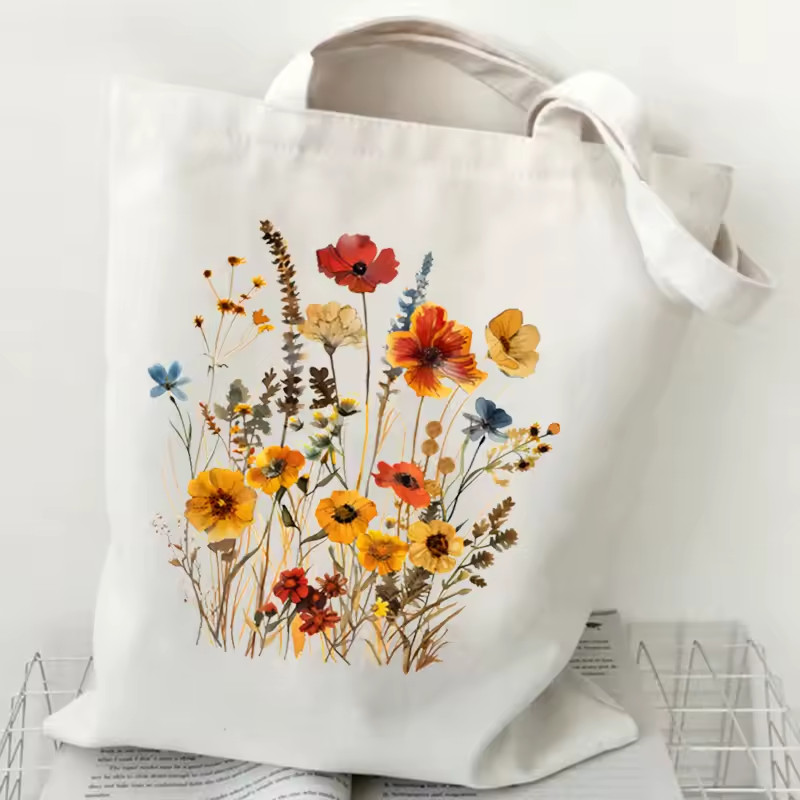 Stylish Large Canvas Tote Bag for Work, College & Daily Use – Women’s Shoulder