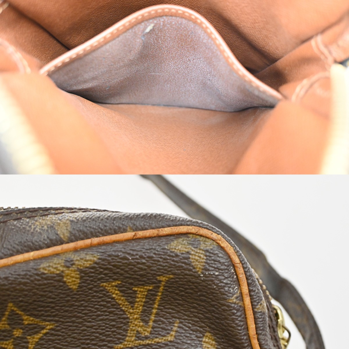 LOUIS VUITTON Danube Shoulder Bag Monogram Leather Brown France M45266 33SA093