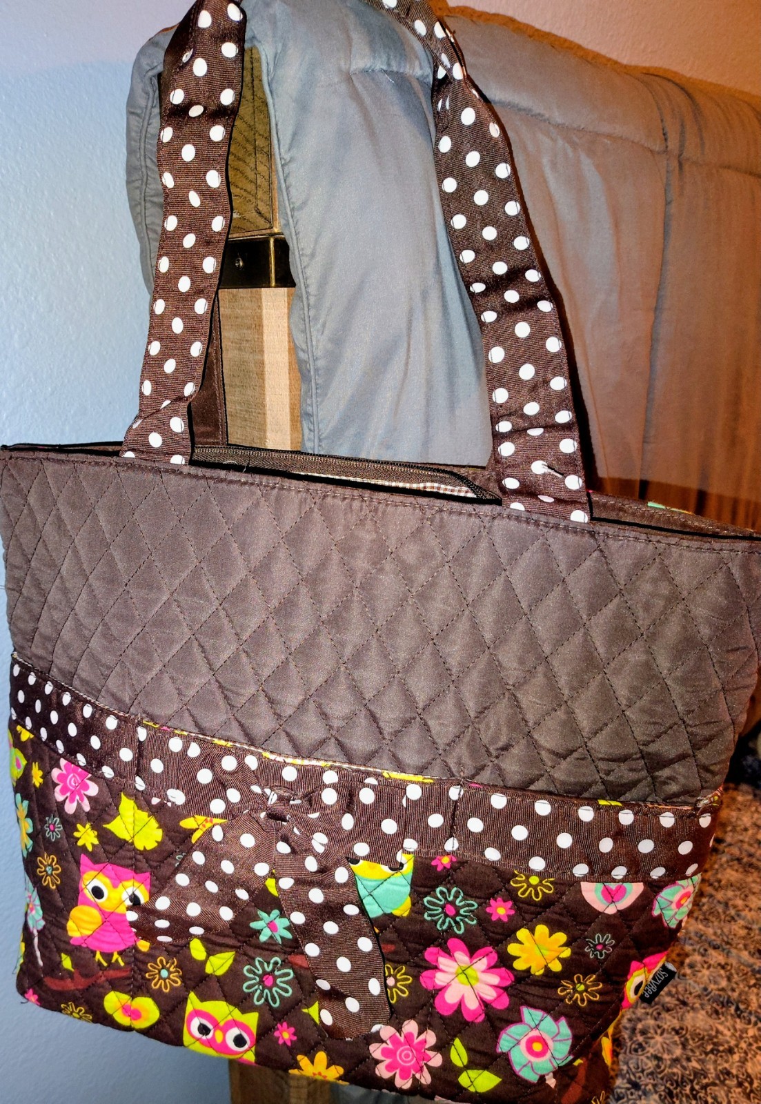 Sazy Bee Designs Owl Quilted Shoulder Bag