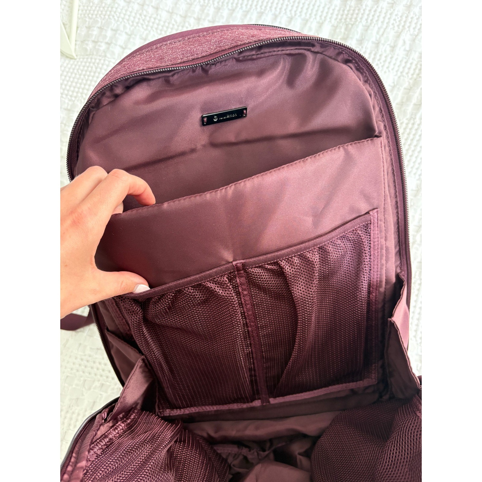 Lululemon Define Backpack OS Heathered Cassis W9CQDS Laptop Bag Maroon
