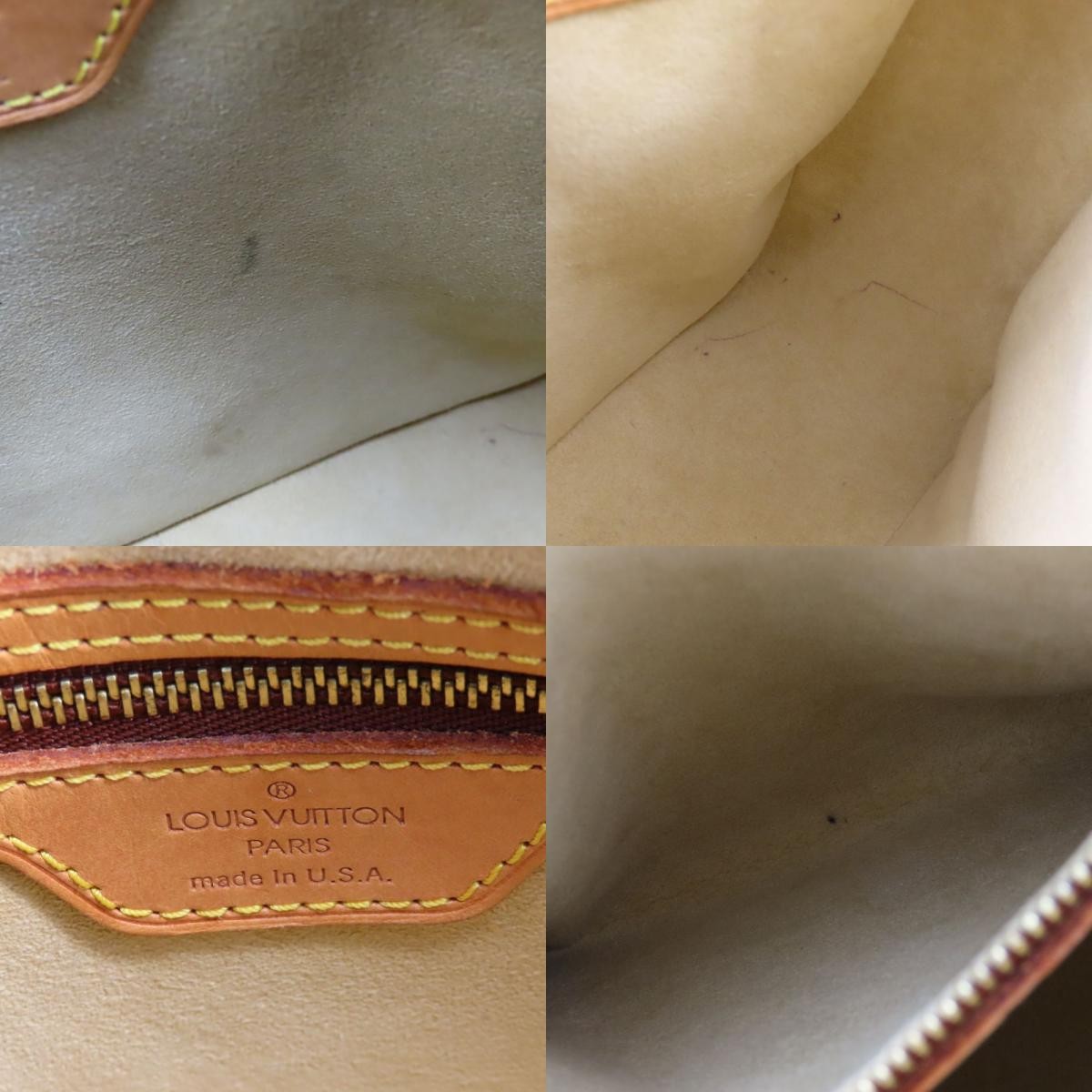 USED LOUIS VUITTON Shoulder Bag Looping MM M51146 Monogram/Nume leather Brow…