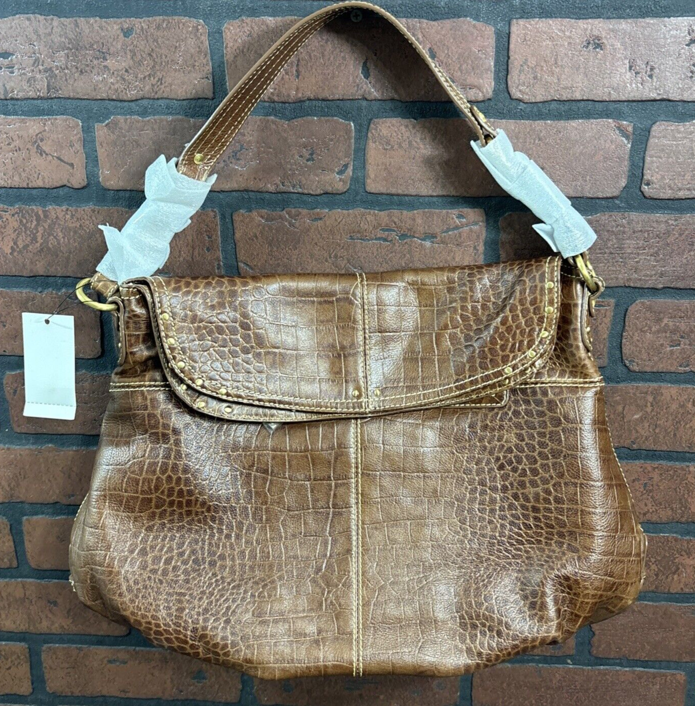 Maxx New York Leather Animal Print Handbag w/ Leopard Print Interior