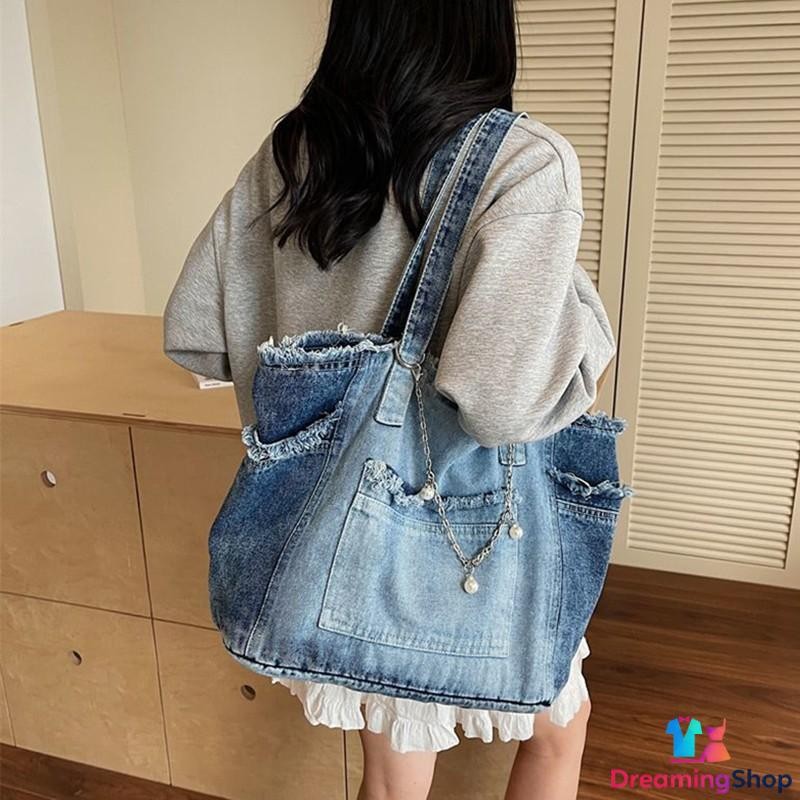 Women’s Casual Denim Handbag Tote Bags Fashion Satchels Shoulder Bags