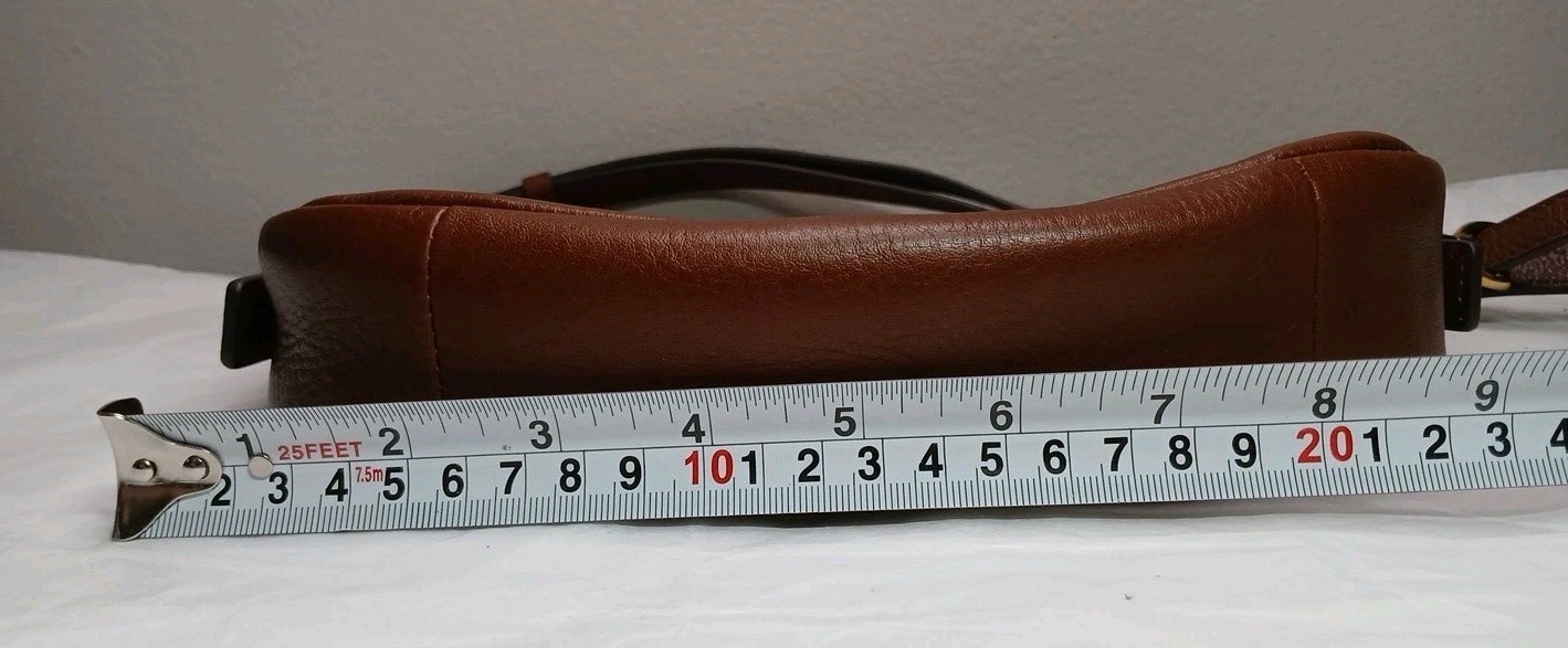 FOSSIL Handbag Purse Jolie Mini Brown Leather Crossbody Adjustable NWOT *Flaws*