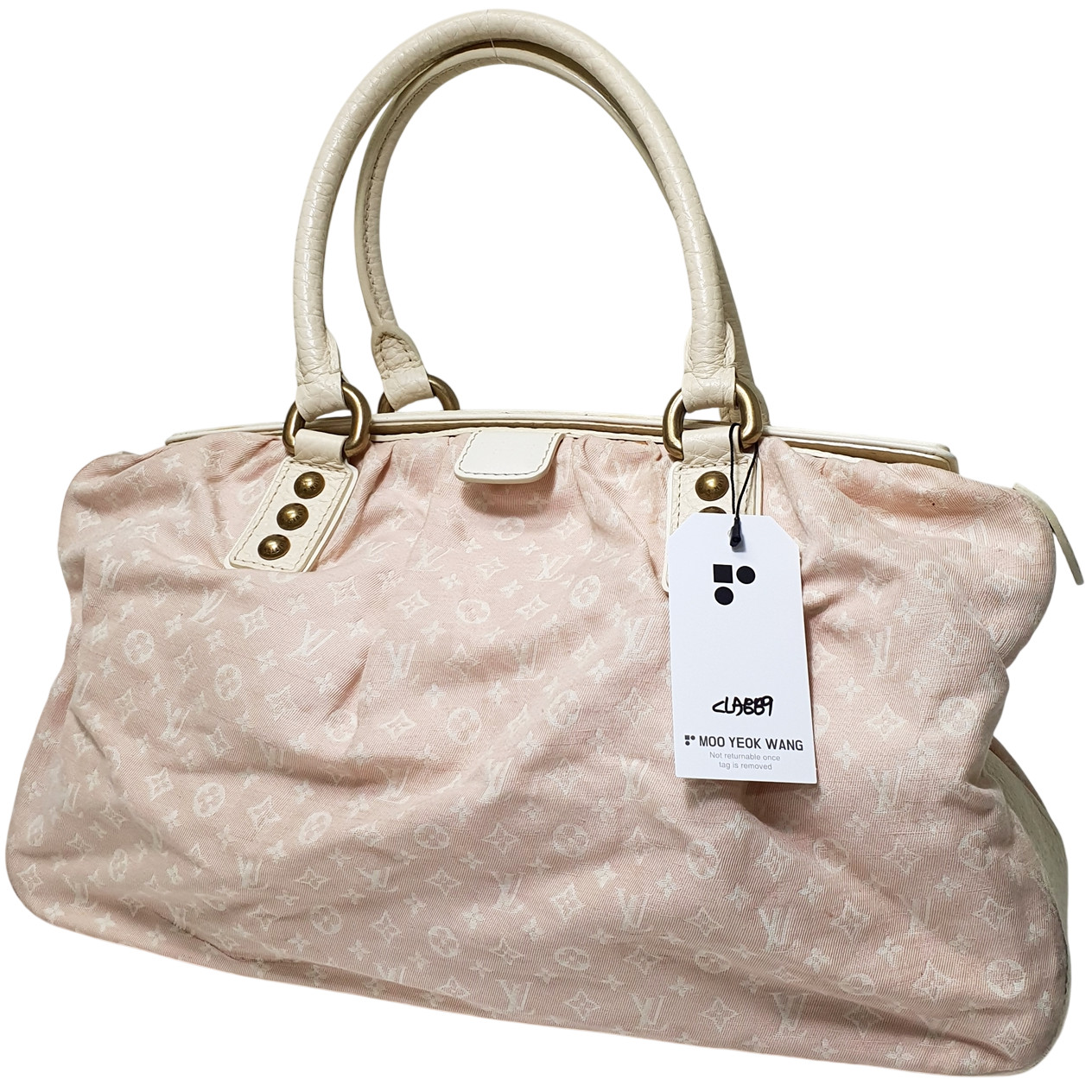 TARIFF FREE Authentic Louis Vuitton Mini Lin Trapeze GM M40064 Genuine CLA889