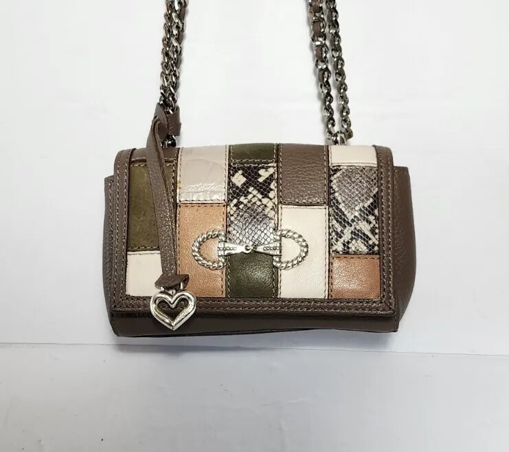 BRIGHTON OFF THE GRID FERN MINI HORSE BIT FRONT FLAP ORGANIZER CROSSBODY $345