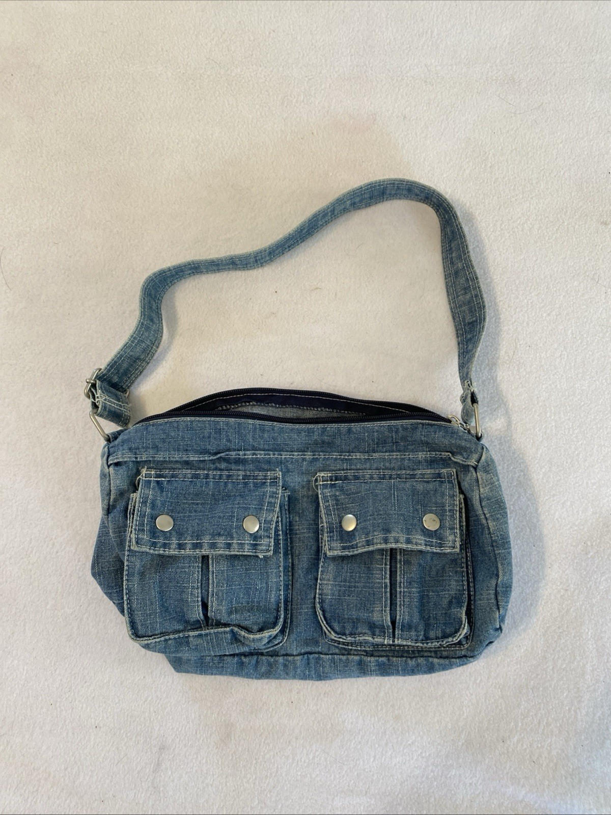 Denim Jeans Tote Bag Purse Vintage Y2k Pockets Clean Blue Jeans