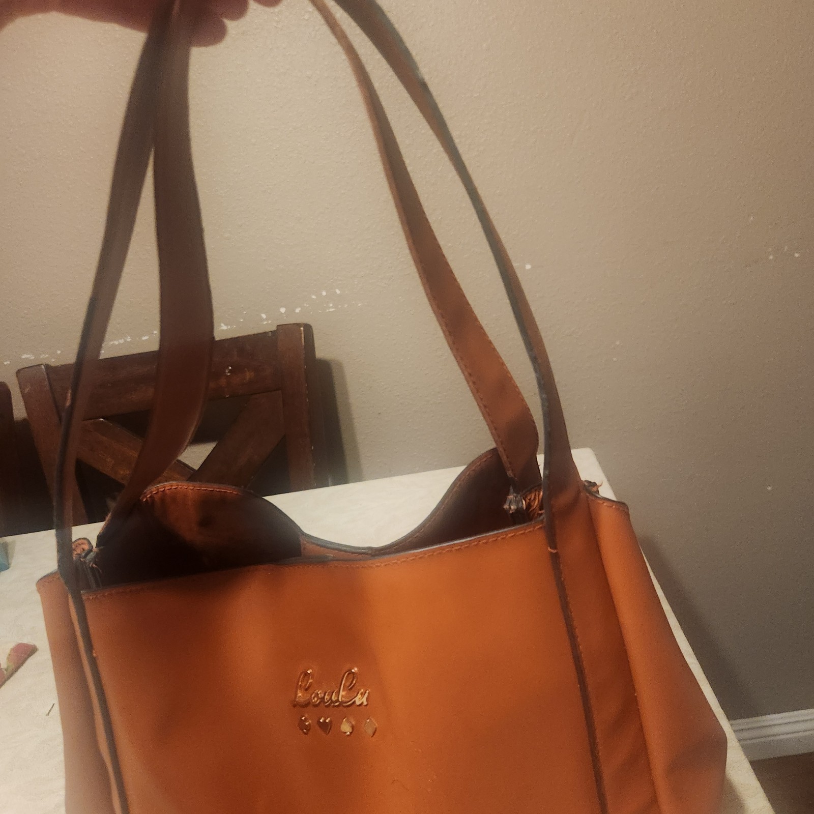 Loulu Bag In a burnt orange Color