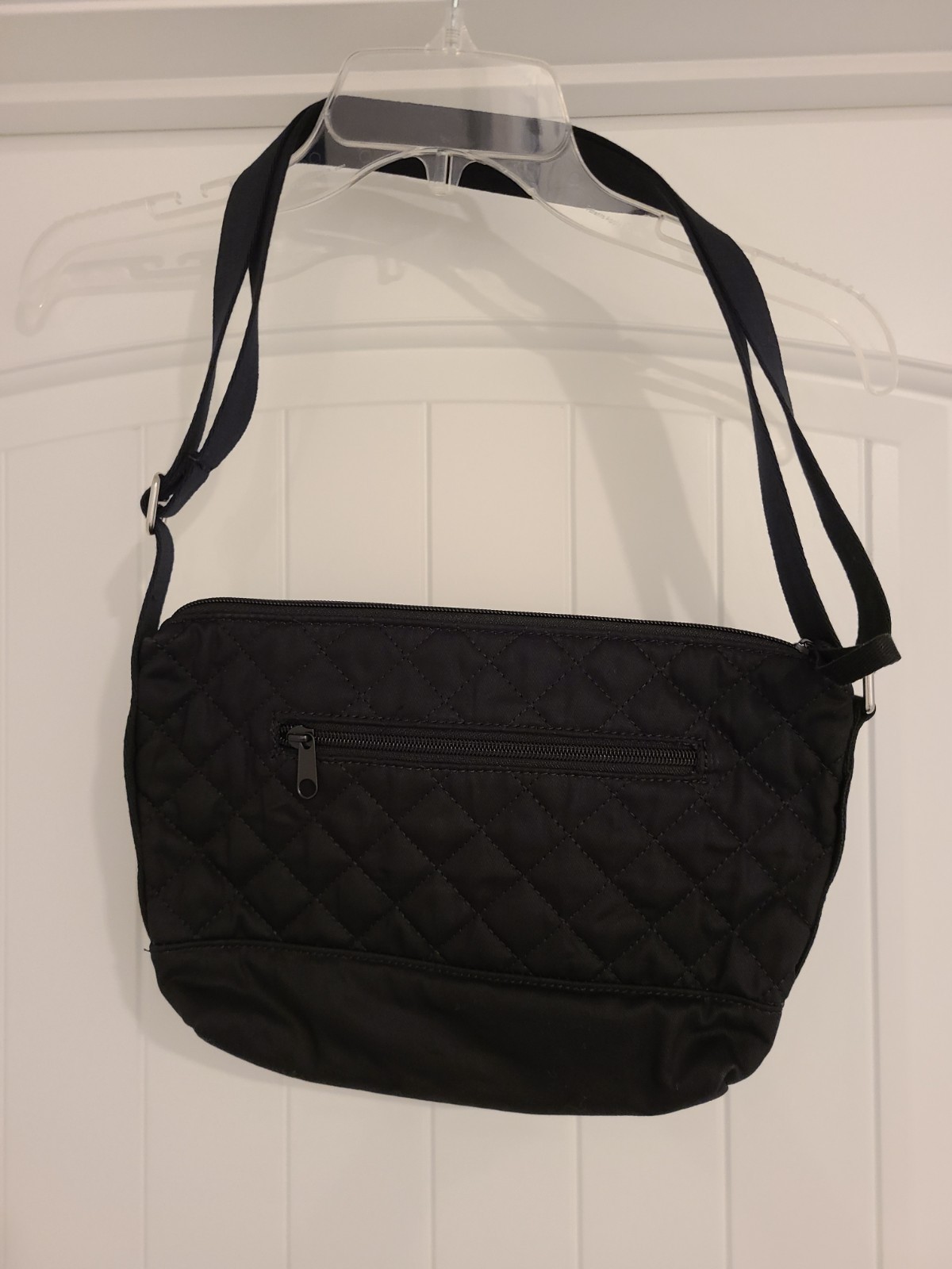 Lands’ End Black Quilted Adjustable Cross Body Bag