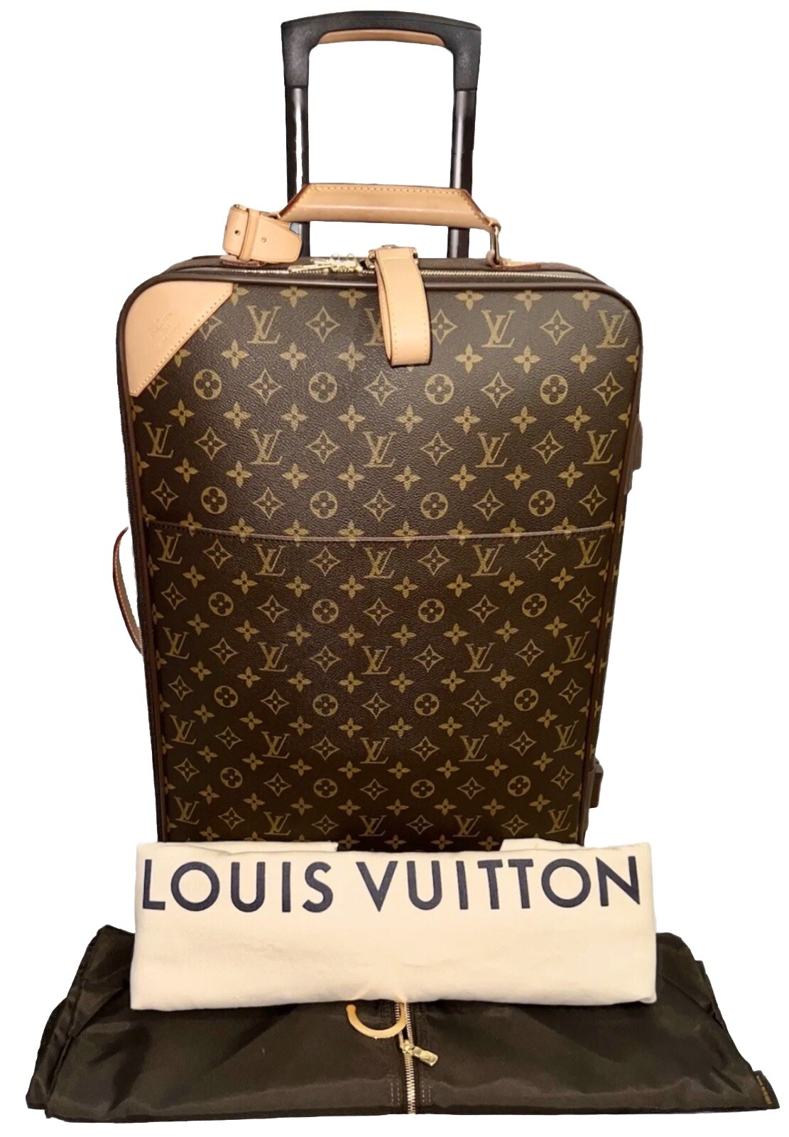 Louis Vuitton Pegase 55 cm Suitcase Bag w/ Name Tag Garment Dust-bag Coa