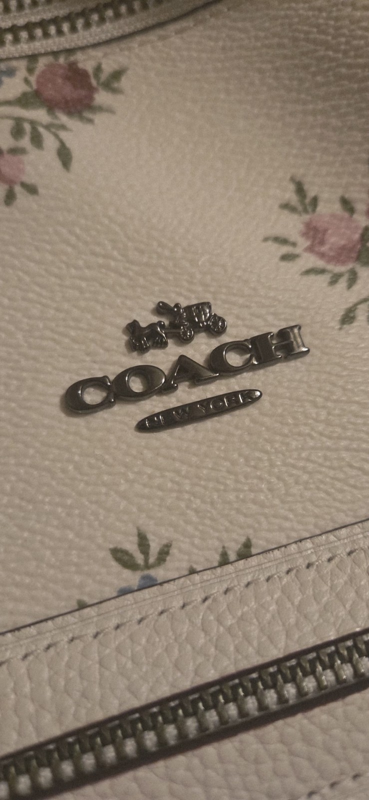 Coach Taylor Tote Bag-Off White Floral Print (11-1/2″ W x 10-1/4″ H x 5-1/2″ D)