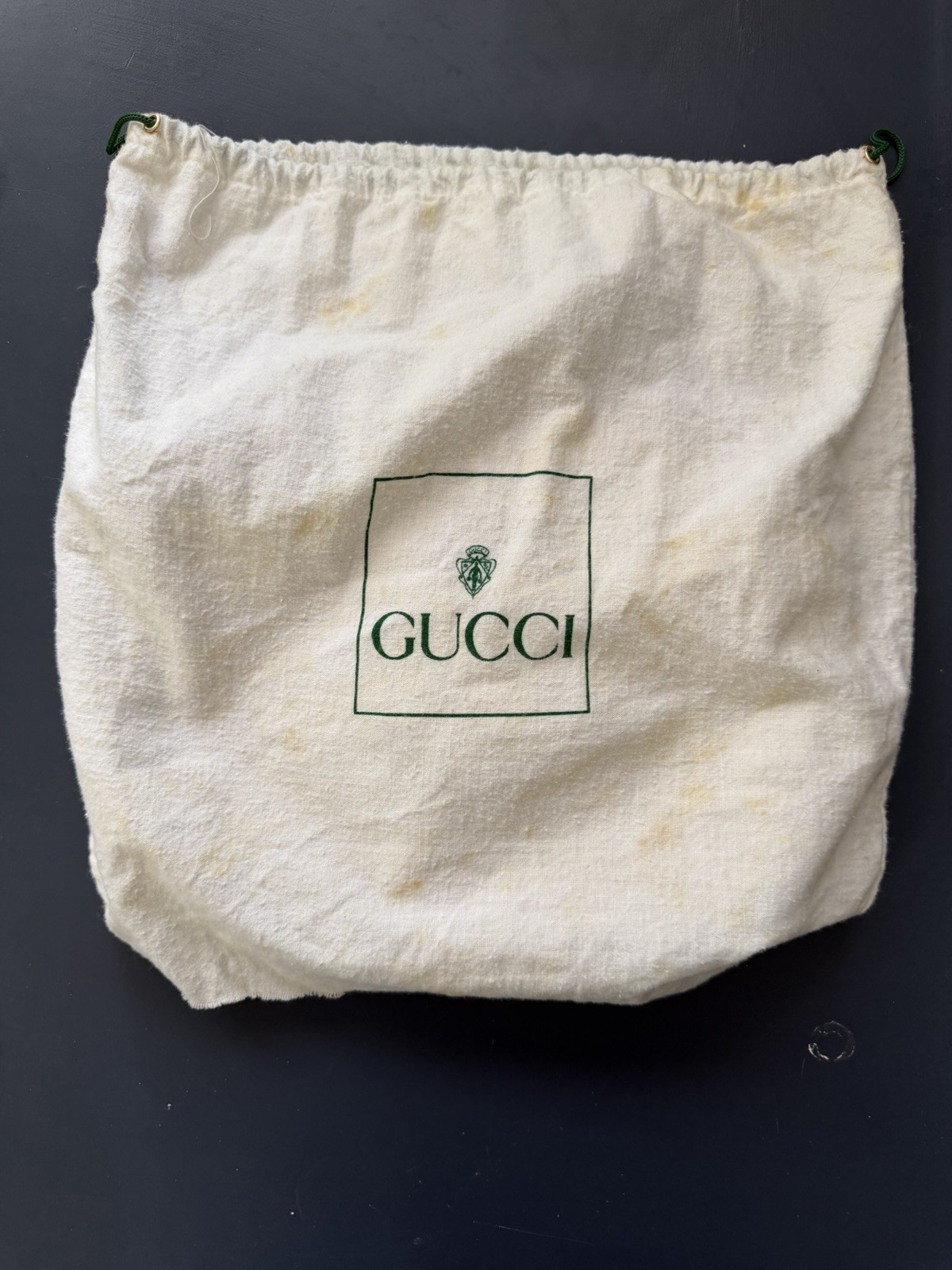 GUCCI Micro GG Supreme Shoulder Bag PVC Beige Gold 007 87 0018 Auth ki4930