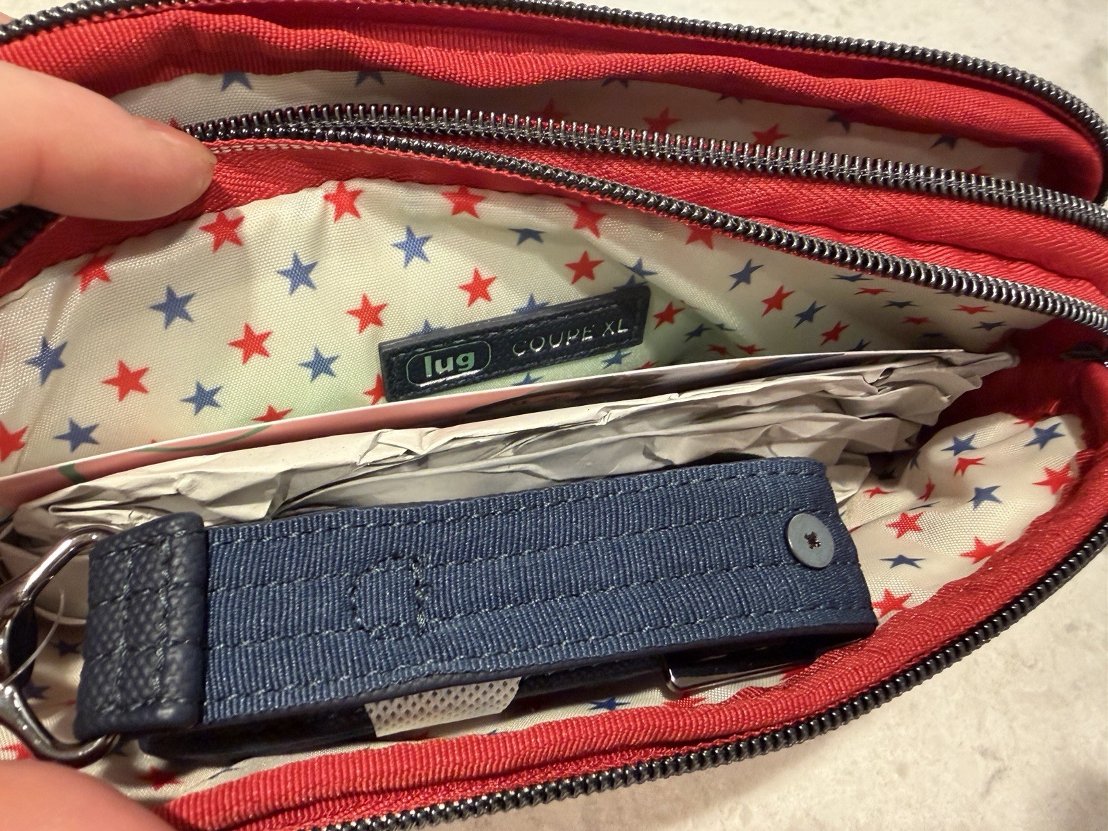 Lug x America 250 Matte Luxe USA Crossbody – Coupe XL Poppy Red NWT