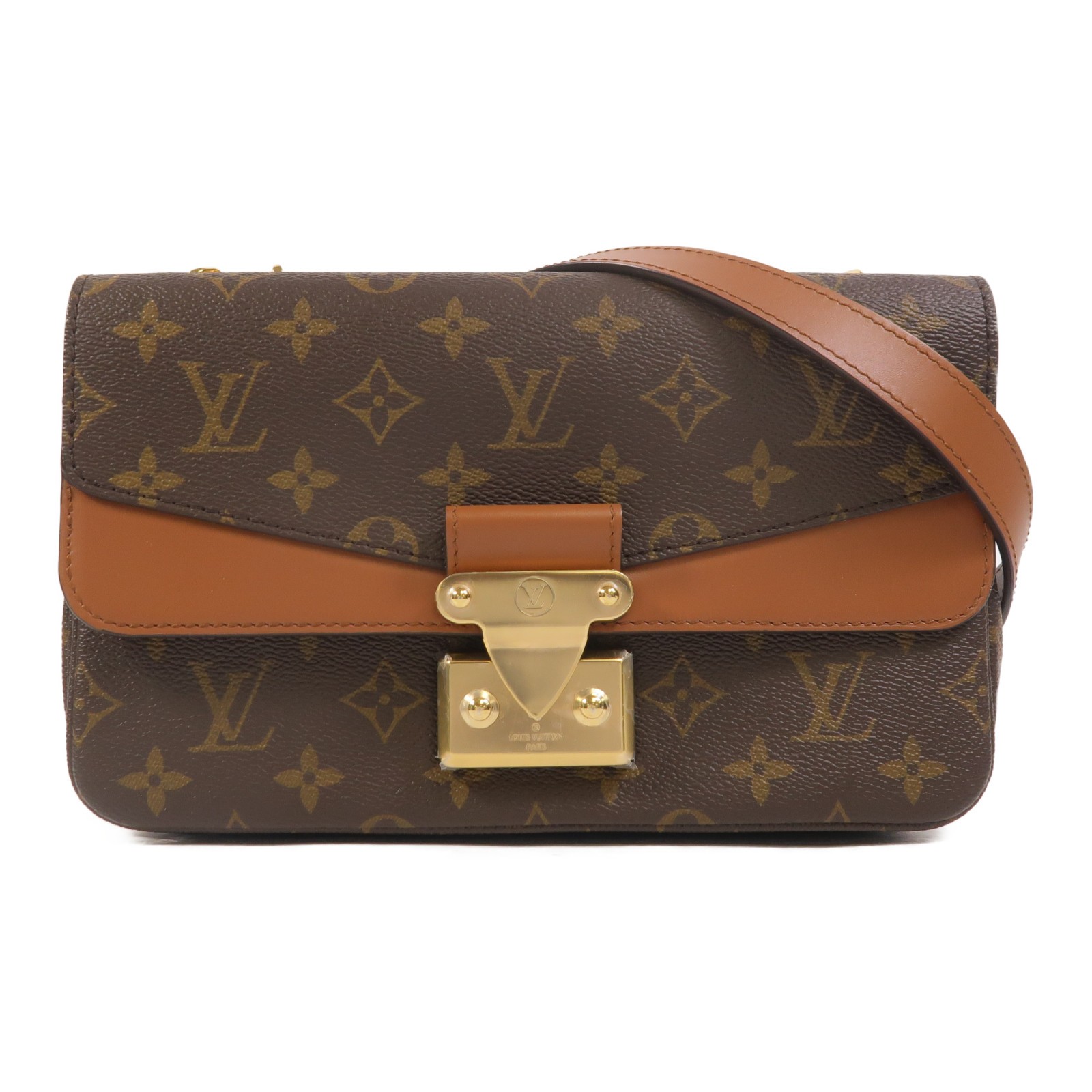 LOUIS VUITTON LV GHW Marceau Chain Shoulder Bag M46127 Monogram Brown
