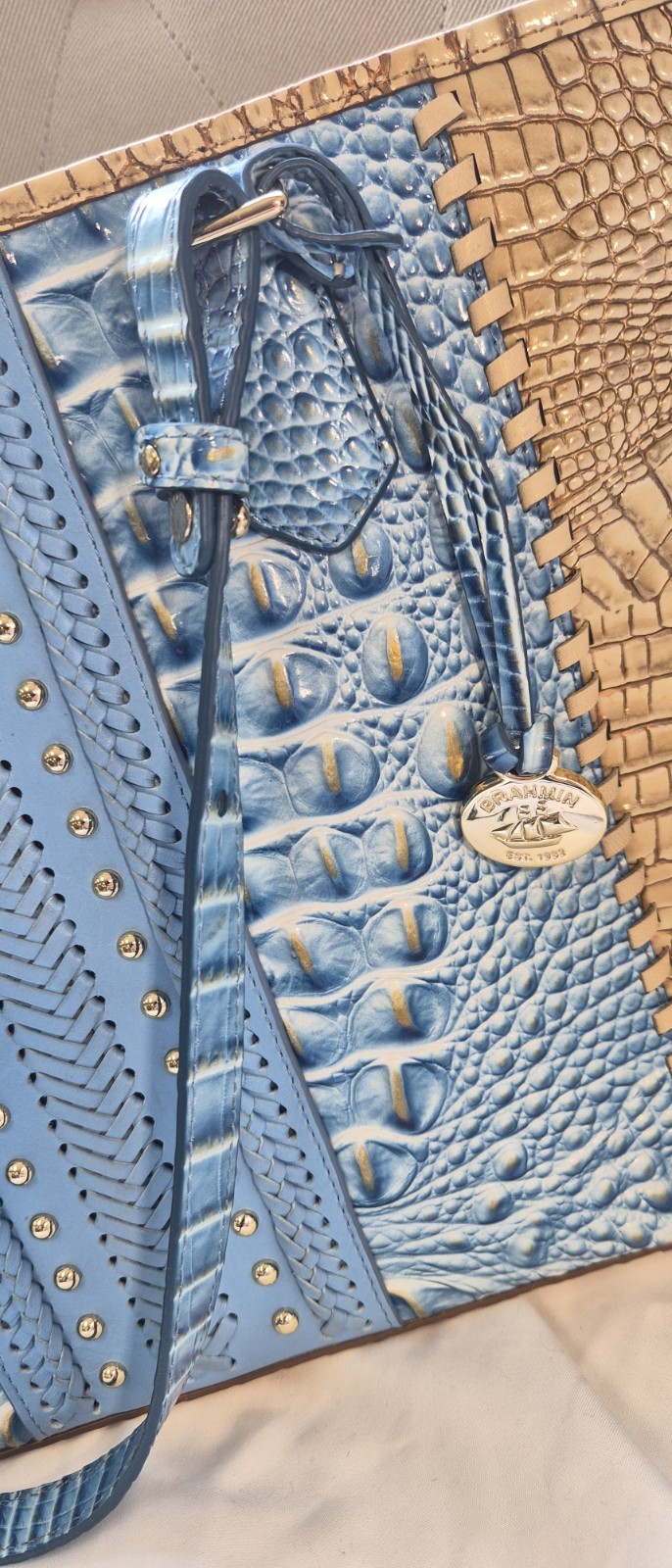 Brahmin Blue Medium Asher Ceruleon Connery