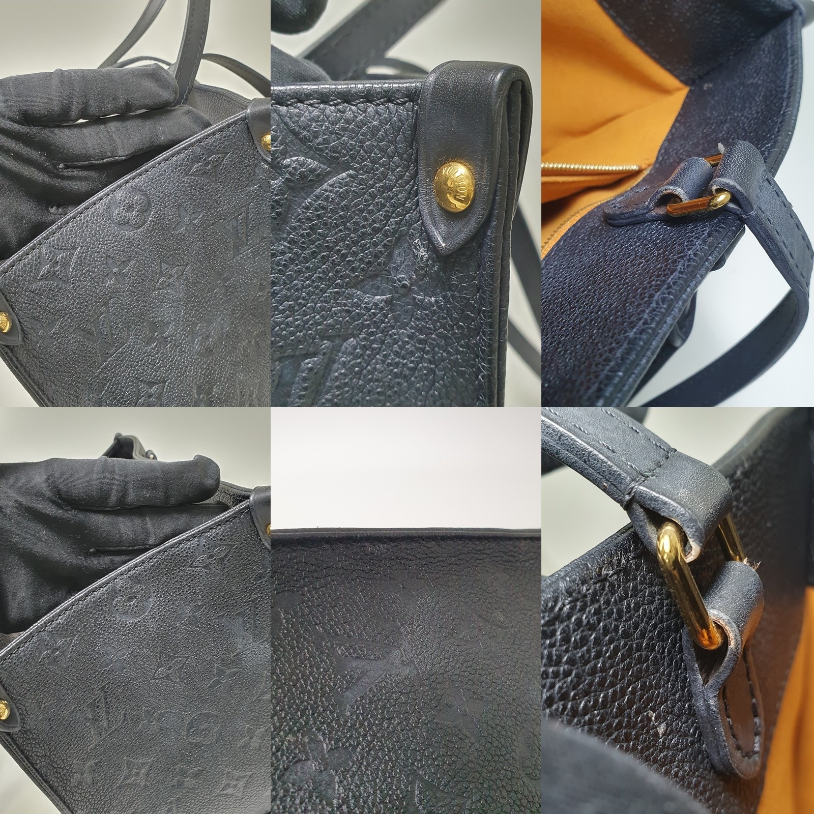 TARIFF FREE Authentic Louis Vuitton OnTheGo MM Empreinte Noir M45595 Daily LF547