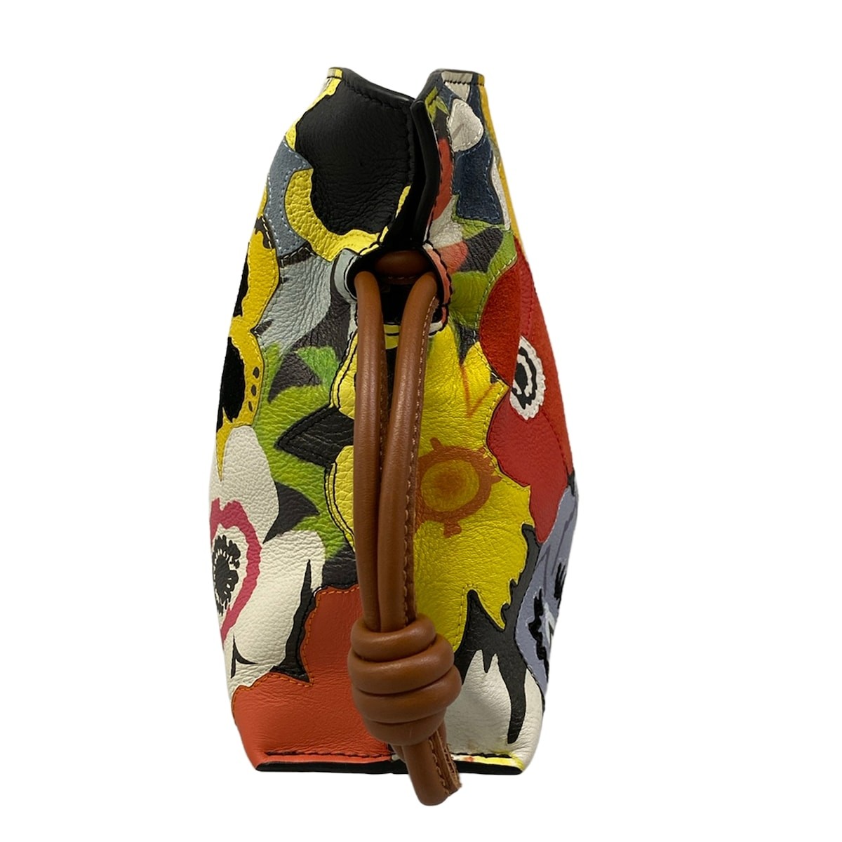 Loewe Flamenco Clutch Mini Clutch Bag A643FC2X01 Black Yellow Multi Leather