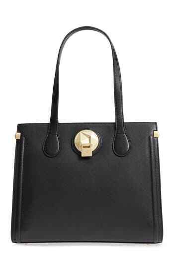 Celine Dion Octave Leather Tote – Black