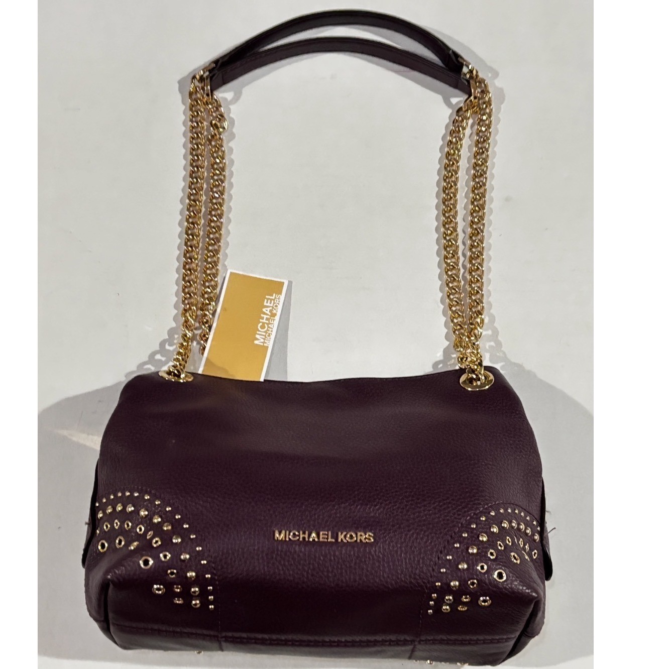 Michael Kors Damson Medium Chain Messenger Leather shoulder Bag 35F8GTTM6L New