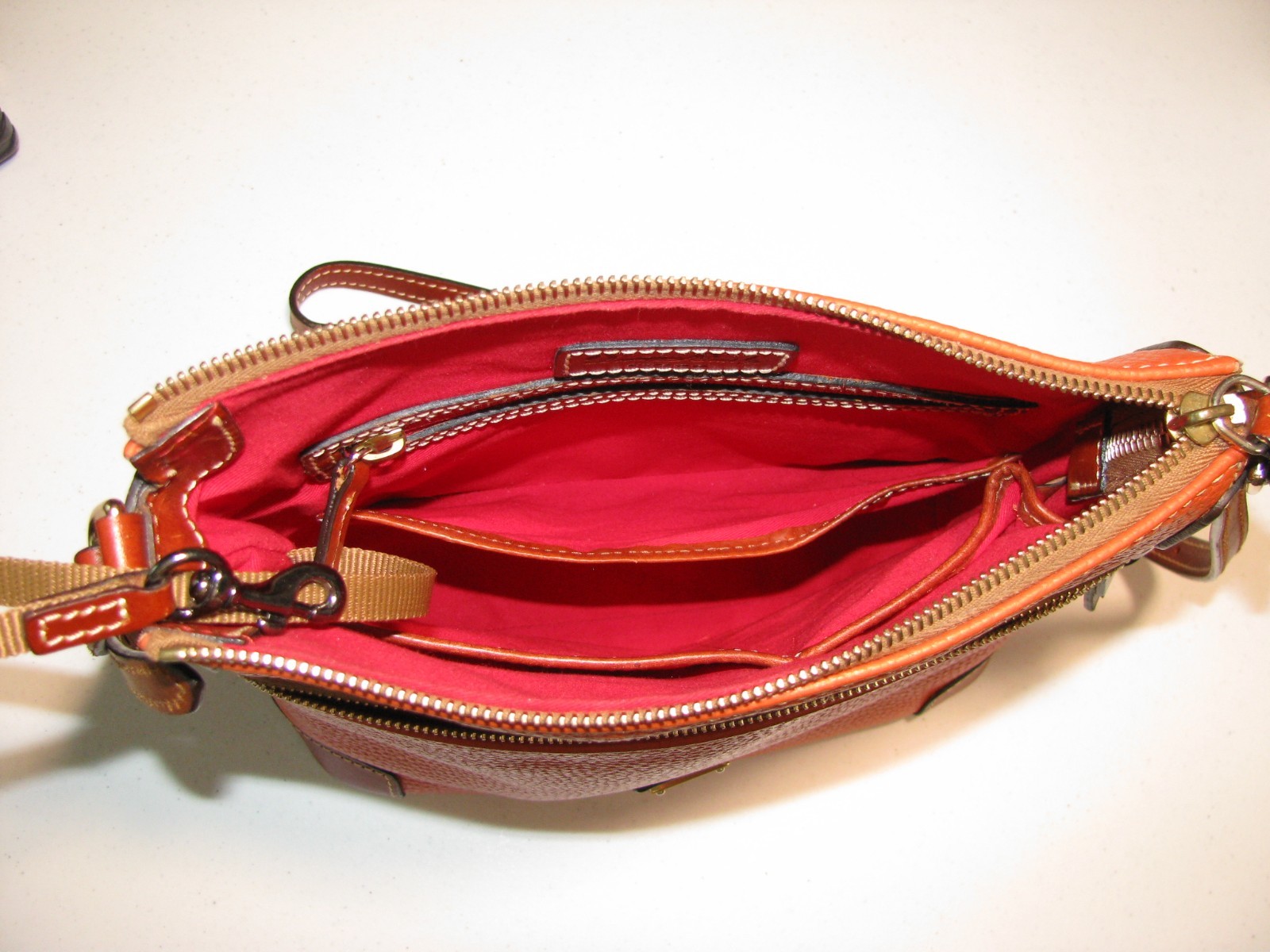 Dooney & Bourke Tangerine Crossbody Pebble Leather Bag