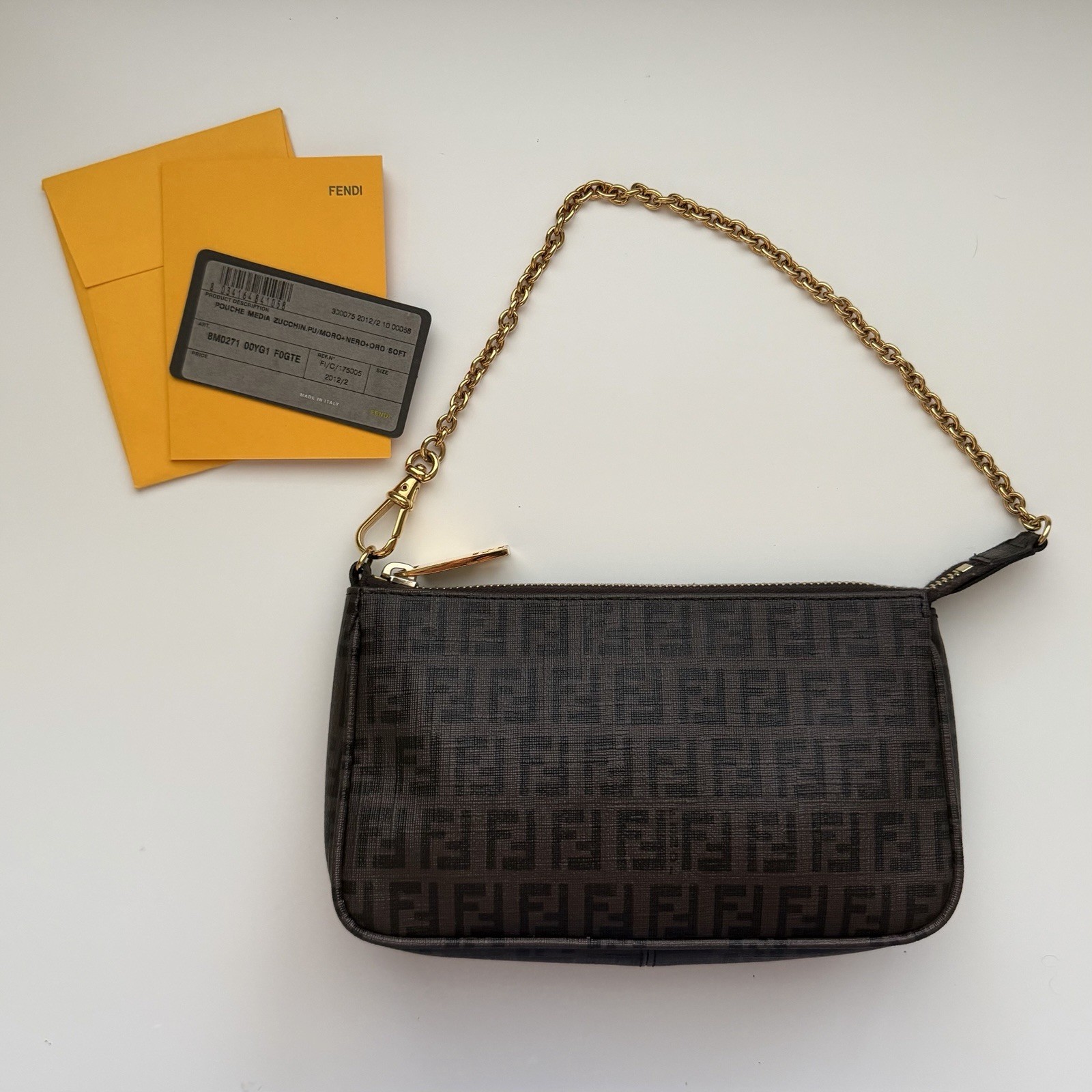 Fendi Brown Monogram Mini Pochette