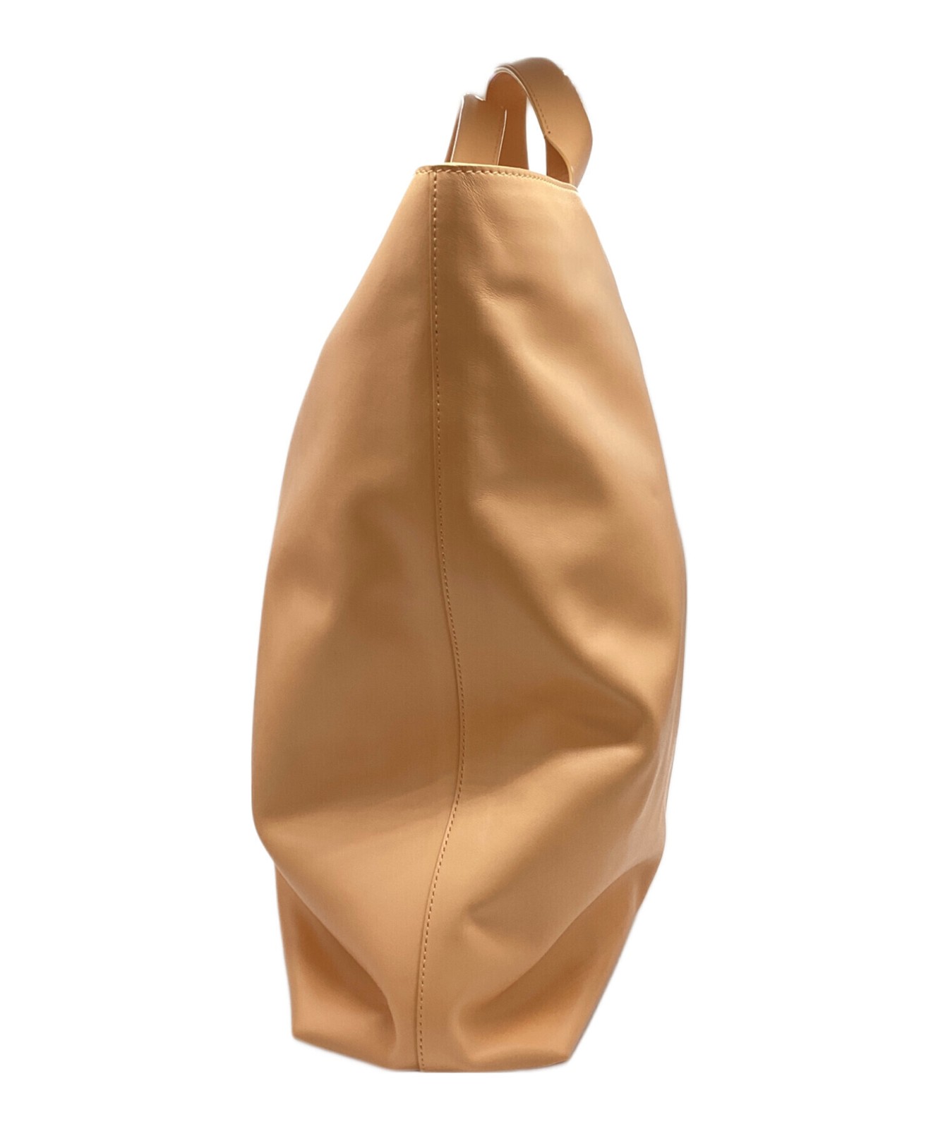 JIL SANDER Tote Bag 2 Way Beige Authentic From Japan
