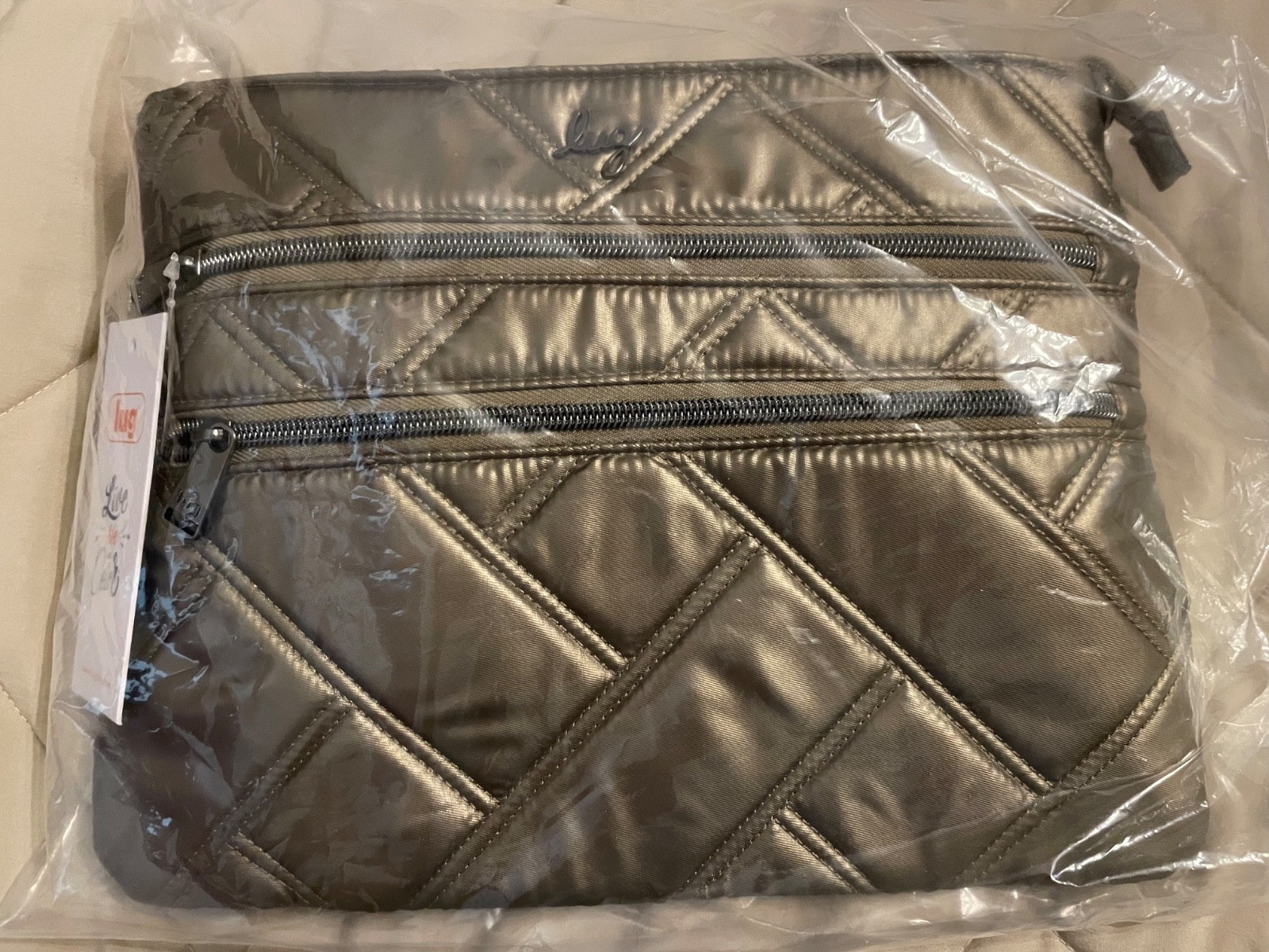 Lug Dazzle SE Convertible Crossbody Bag Magnet/Zip Metallic Walnut RFID