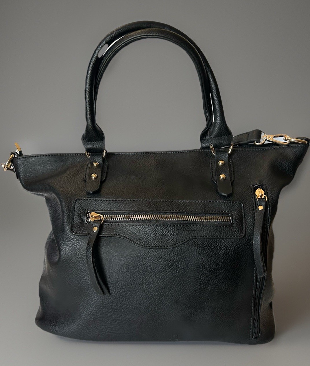 Wrangler Black Concealed Carry Black Wide Tote/Crossbody Bag 16” X 11” X 6”