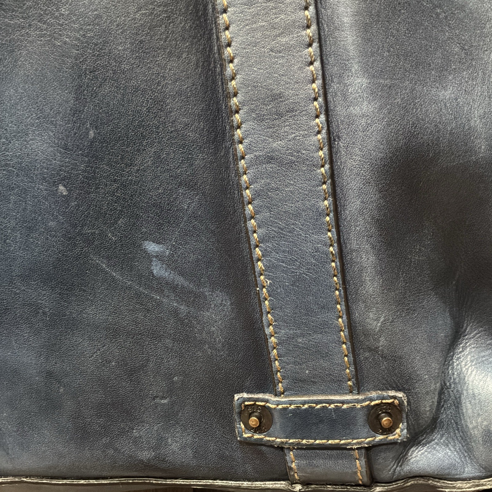 STS Ranchwear Navy Blue Leather Concealed Carry Tote Bag + Matching Wallet