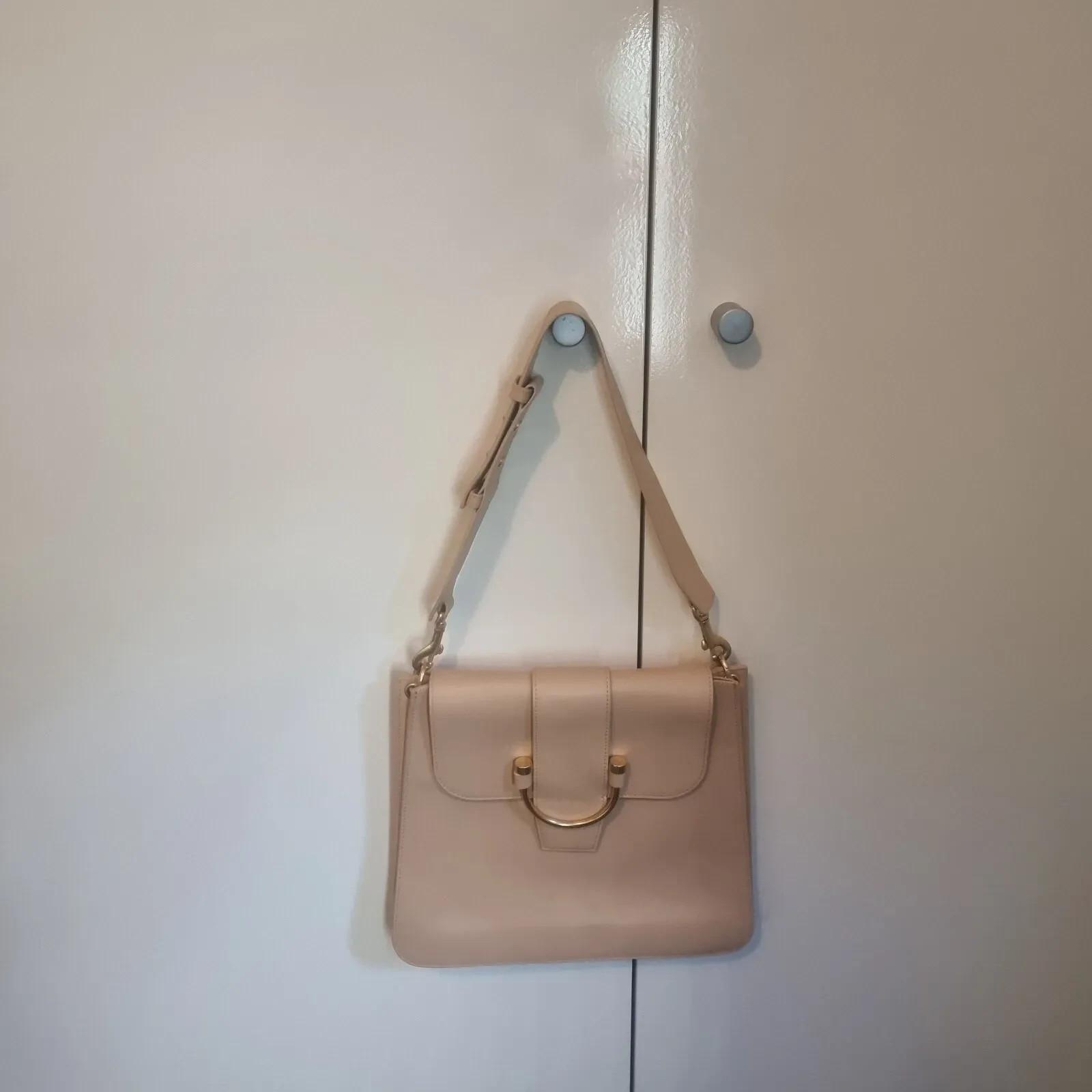 Oroton Solo Sable Tan Large Genuine Leather Satchel Shoulder Bag Purse Designer
