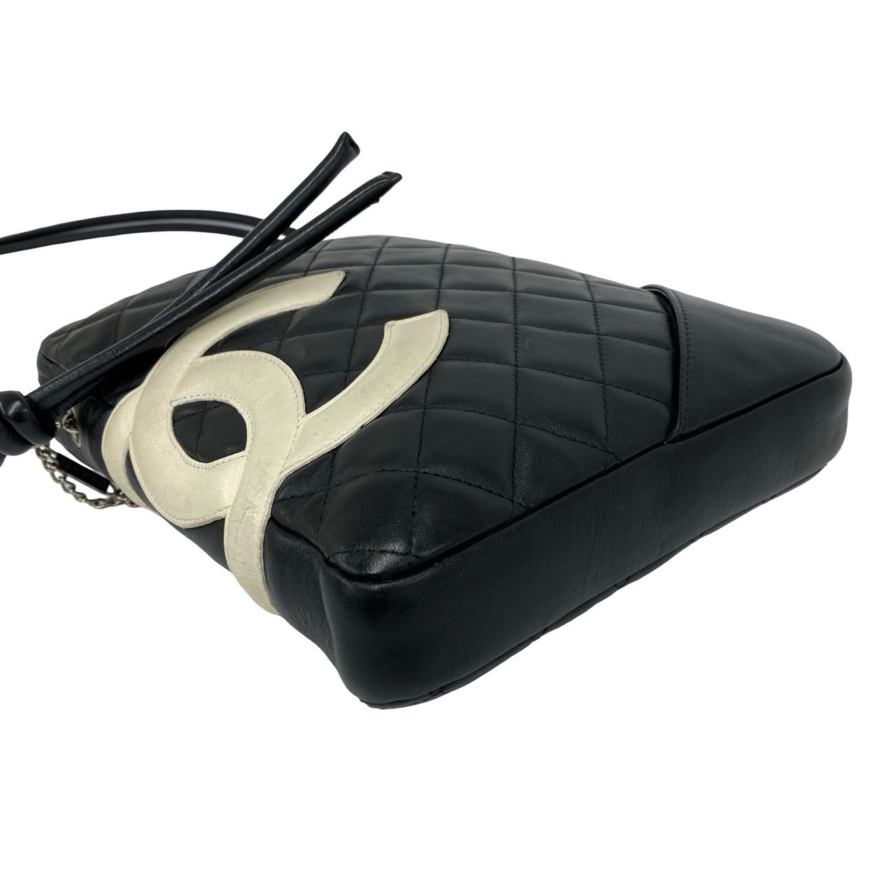 CHANEL Cambon line COCO Mark Shoulder Bag leather black 24808