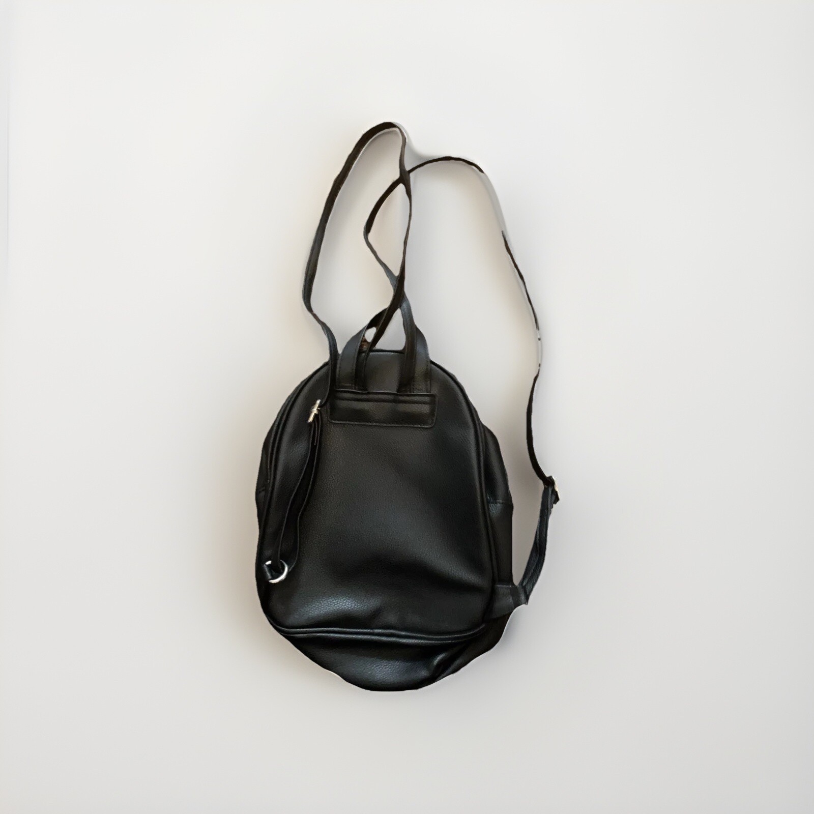 Women’s Black Travel Backpack With Zipper Front & Inside Pocket Plus Handle